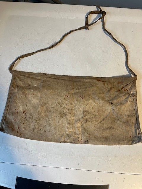 Vintage WICKES LUMBER Co. Canvas Carpentry Workshop Apron-LeRoy NY