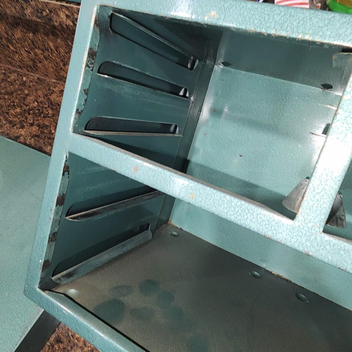Vintage WARDS MASTER QUALITY Metal 6 Drawer Small Parts Cabinet – Green Awesome