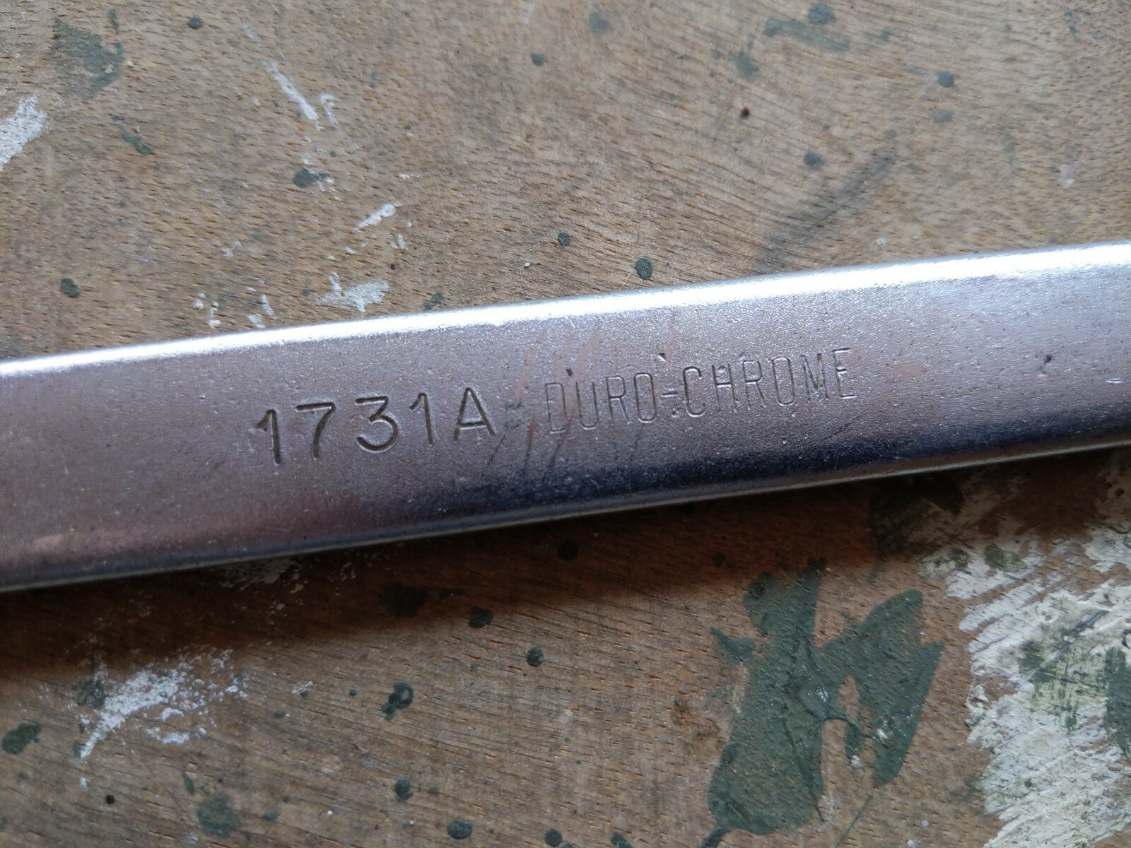 Vintage DURO-CHROME 1731A USA Double Open End Wrench 3/4″ x 7/8″ SAE DOE