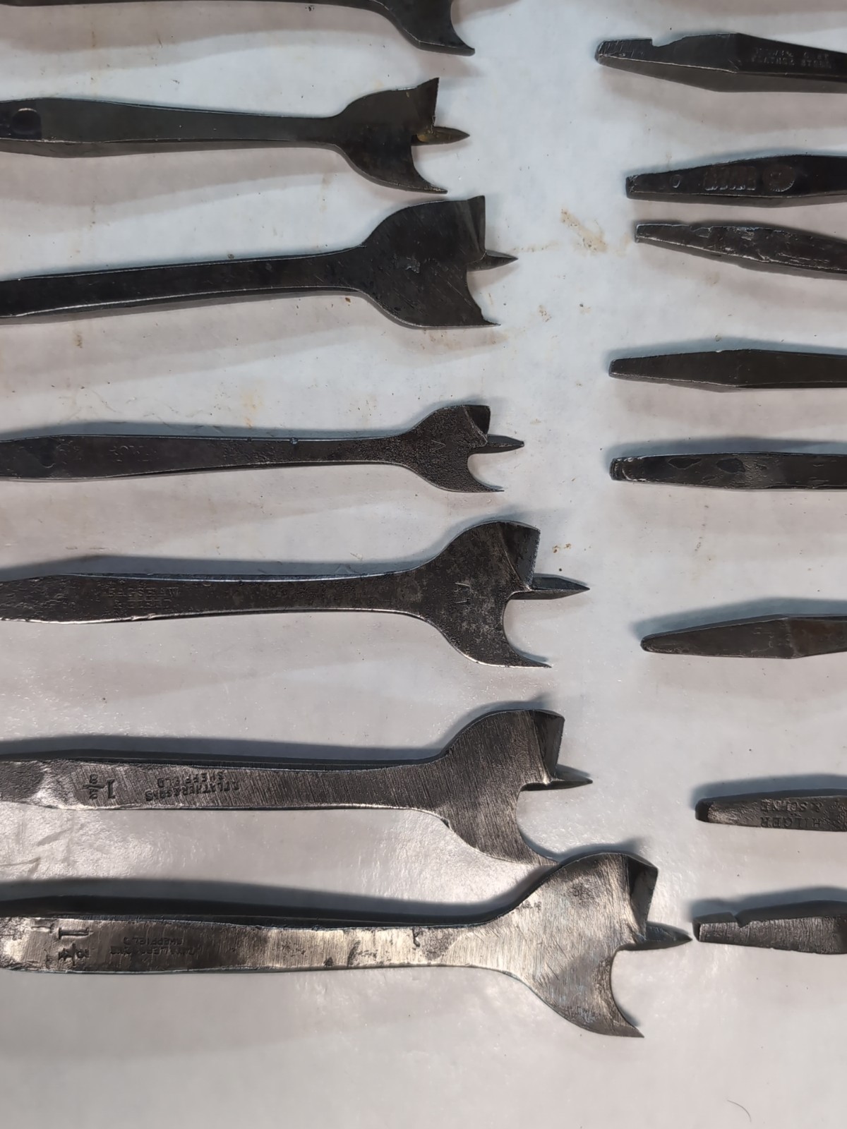 Graduated Center Point Brace Drill Bits Batwing Bat Wing Hand Forged Tool