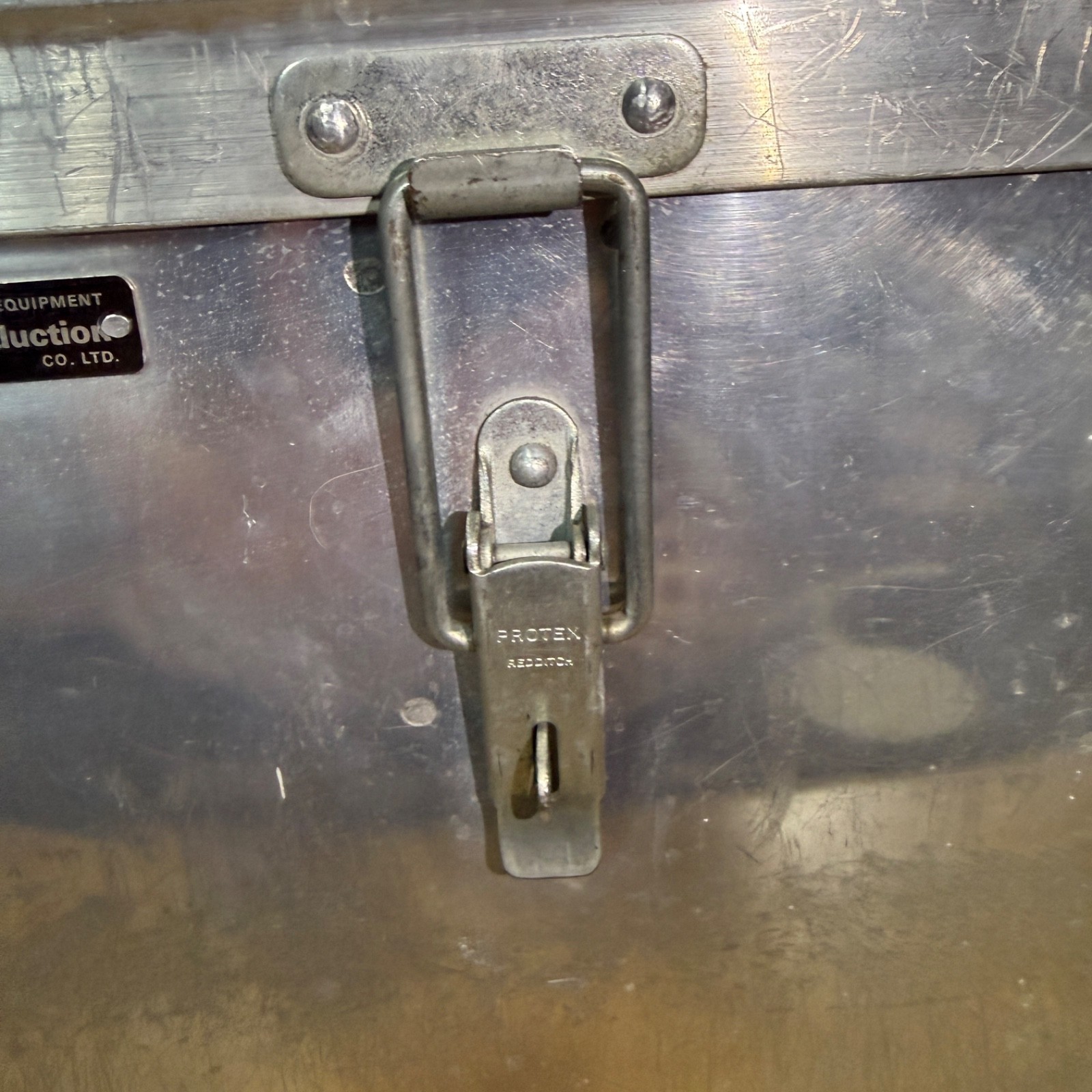 Vintage Warwick Production Aluminium Transit Case Industrial Box Chest Storage P