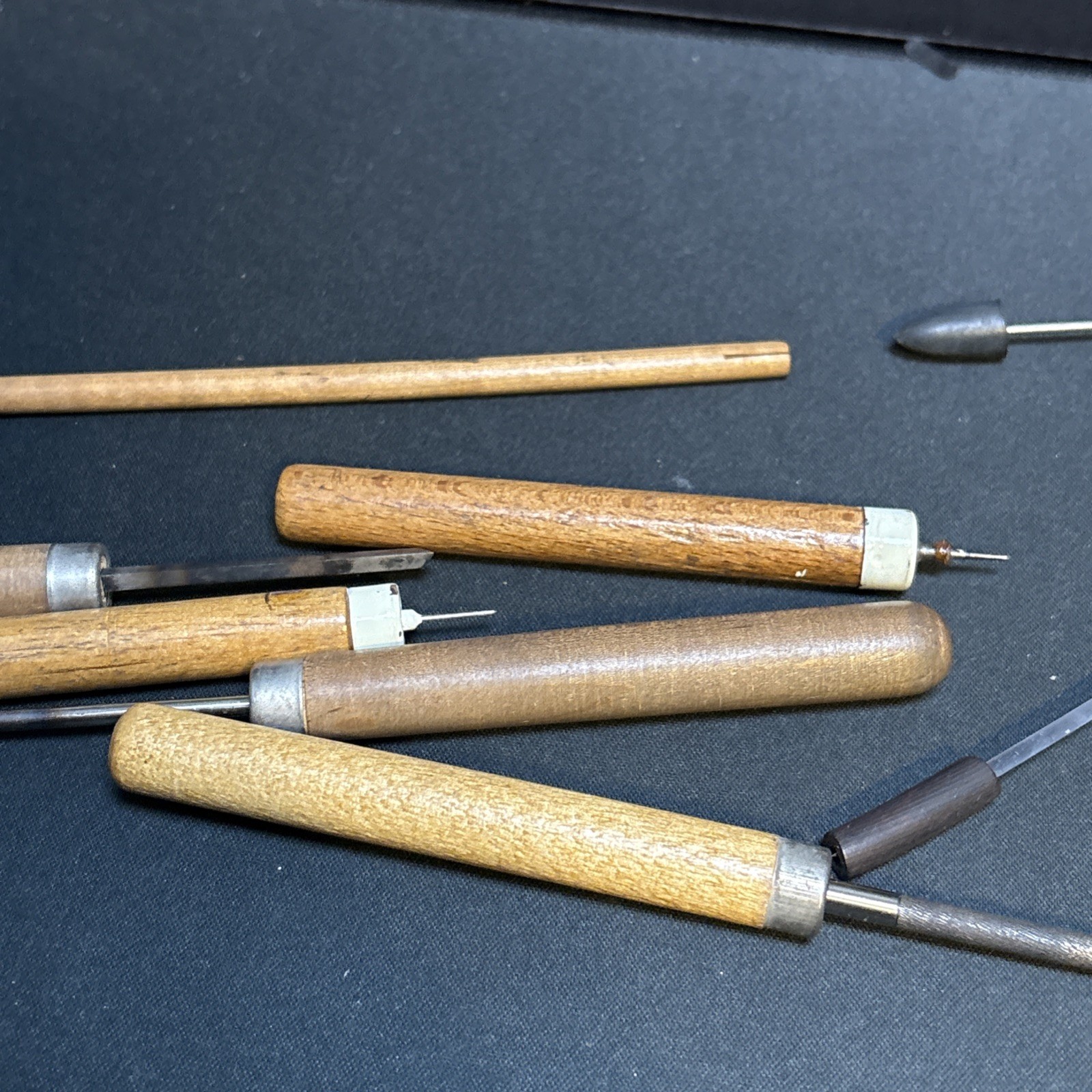E.C. MULLER, ETC Antique Engraving Tools Lot 17 Watch Repair Leather Gunsmithing