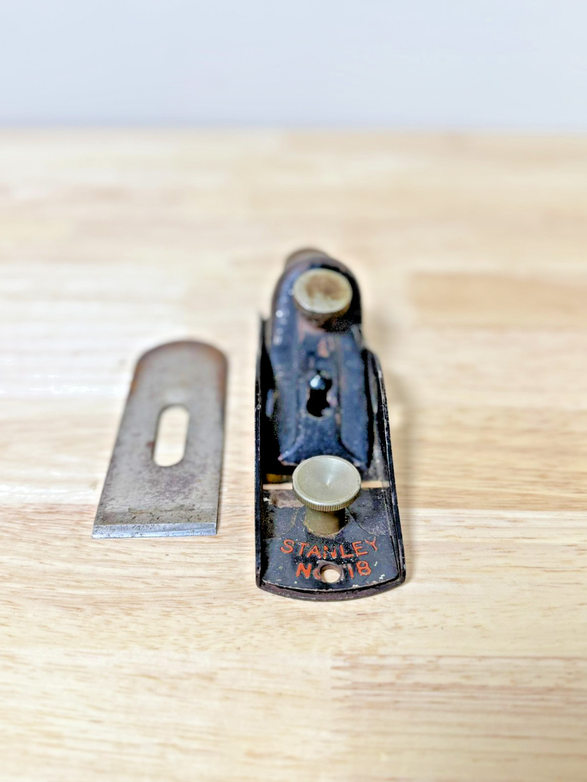 Vintage Stanley No 118 Steel Low Angle Block Plane Made In USA Woodworking Tool