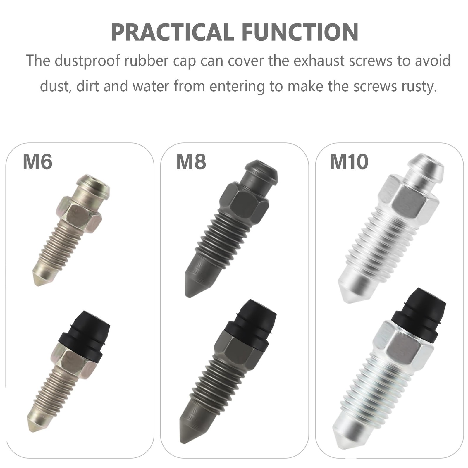 18PCS Car Disc Brake Bleeder Caps,Waterproof Dustproof Rubber Grease Fitting …