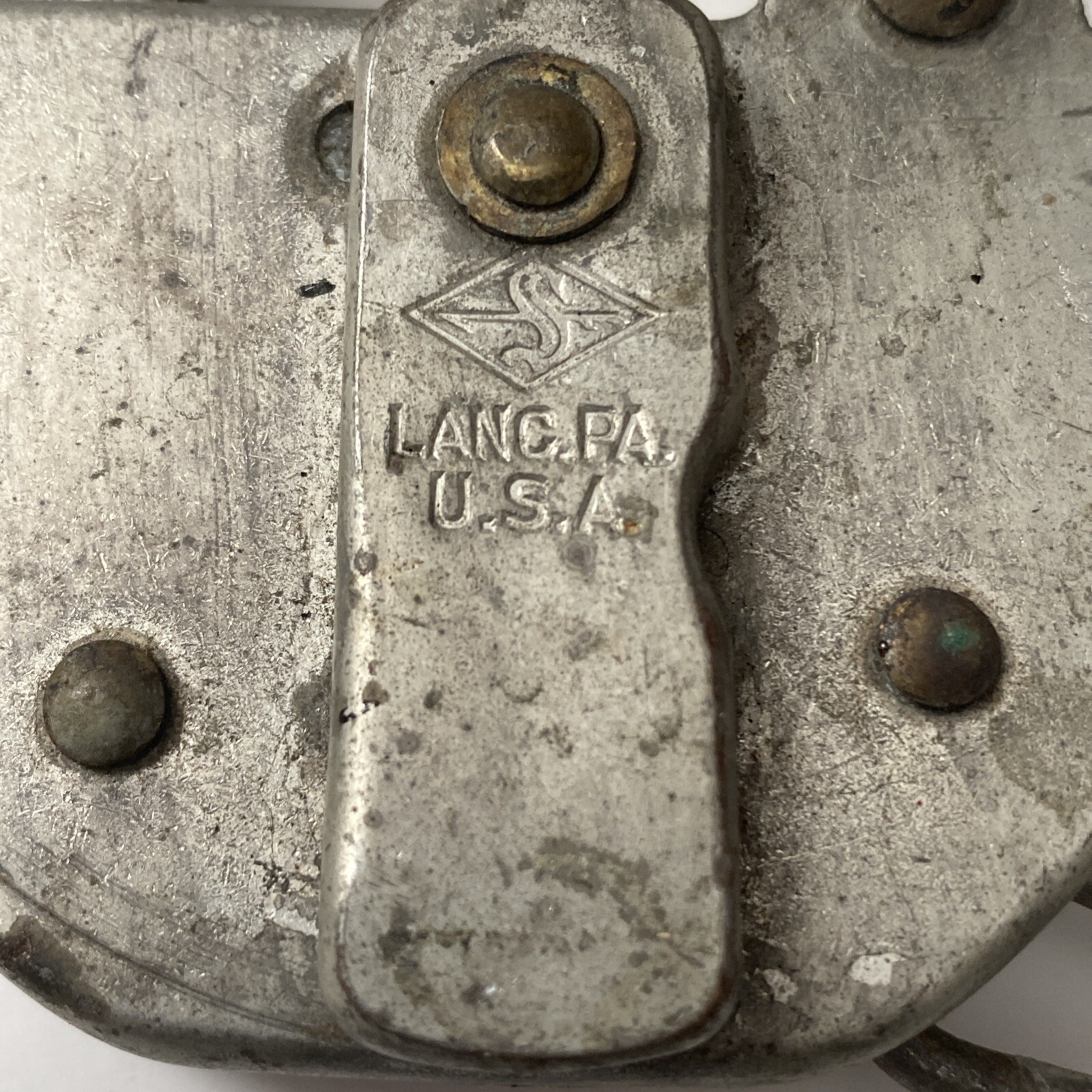 Vintage NYCS New York Central Railroad Slaymaker Padlock w/ Chain 1964 ~ NO KEY