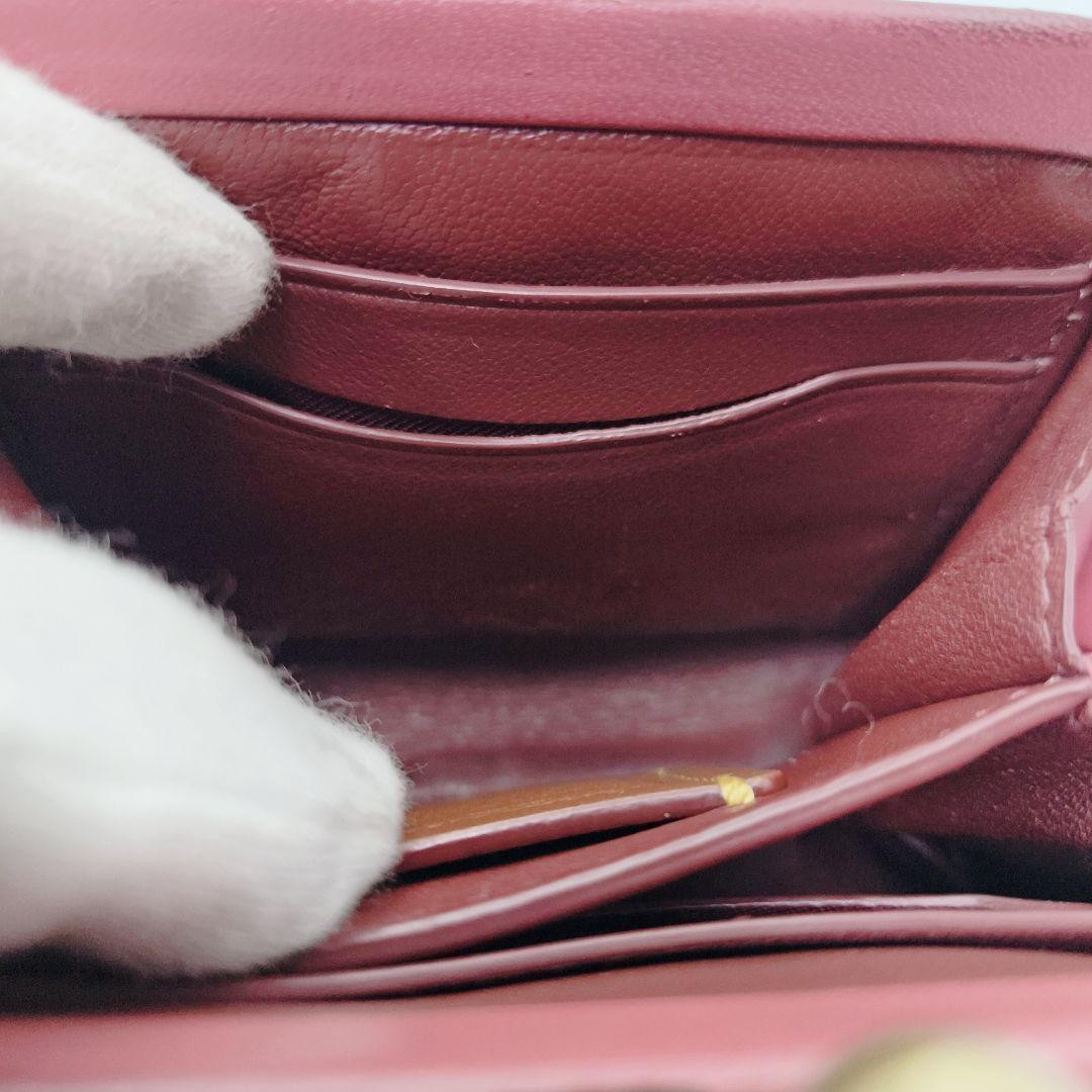 COACH Kisslock Coin Case Mini Wallet Pink Leather Compact Used 9.5x12x4 cm