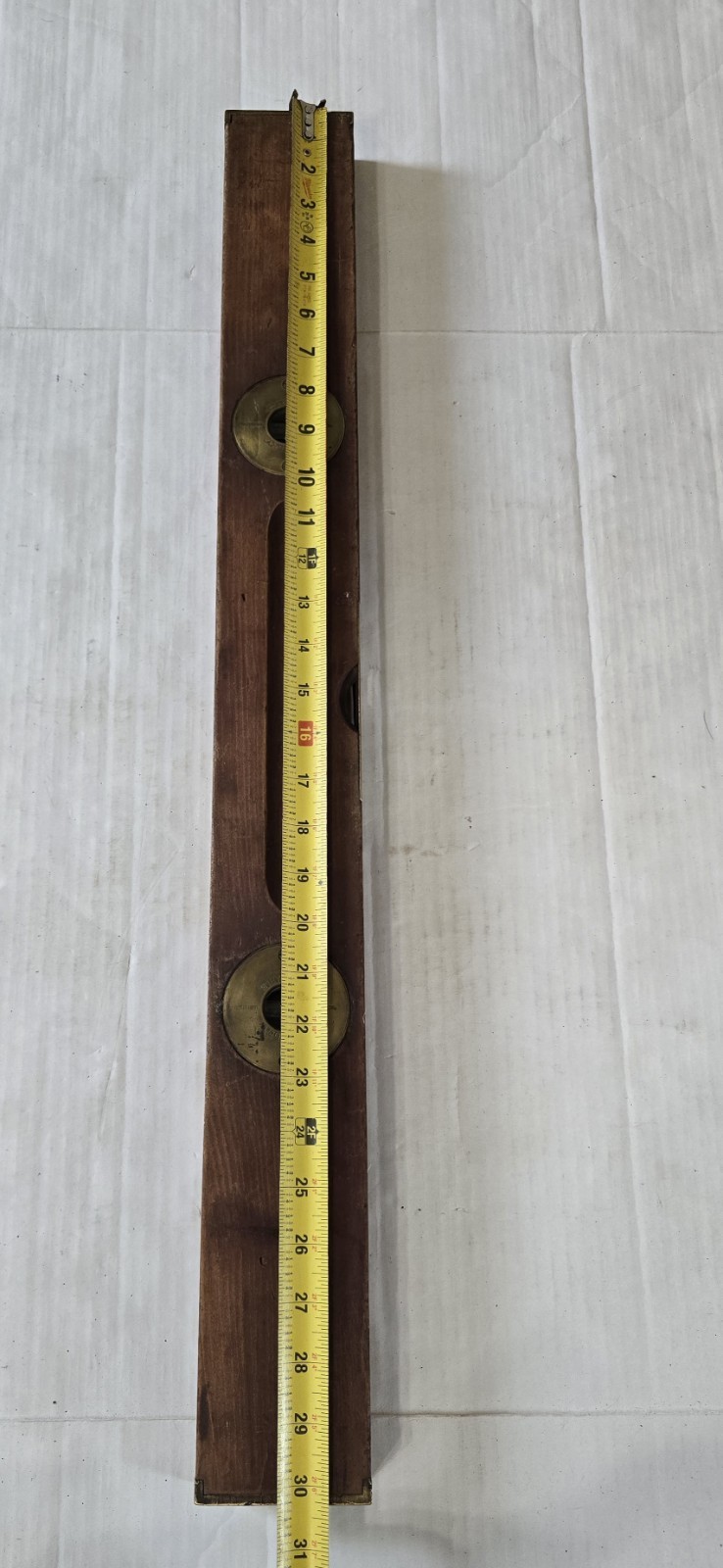 Antique Stanley Tools Level PAT 6-2-91 6-23-96 1896 30″ Wood Brass