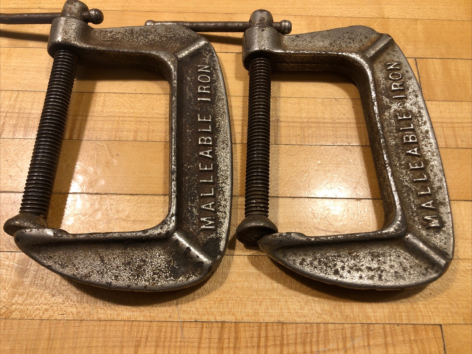 VTG Pair Lot 2 Brink & Cotton No. 143 – 3 Inch C-Clamps Tool B&C USED!