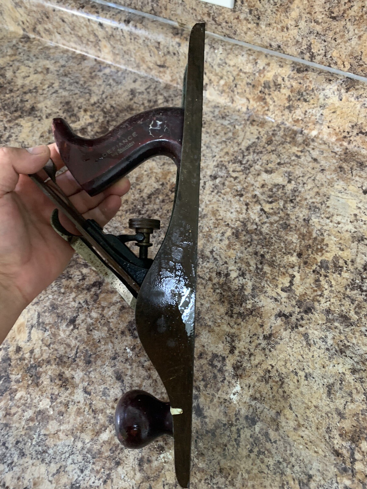 Vintage DEFIANCE By Stanley 14 ” wood plane, iron solid tool