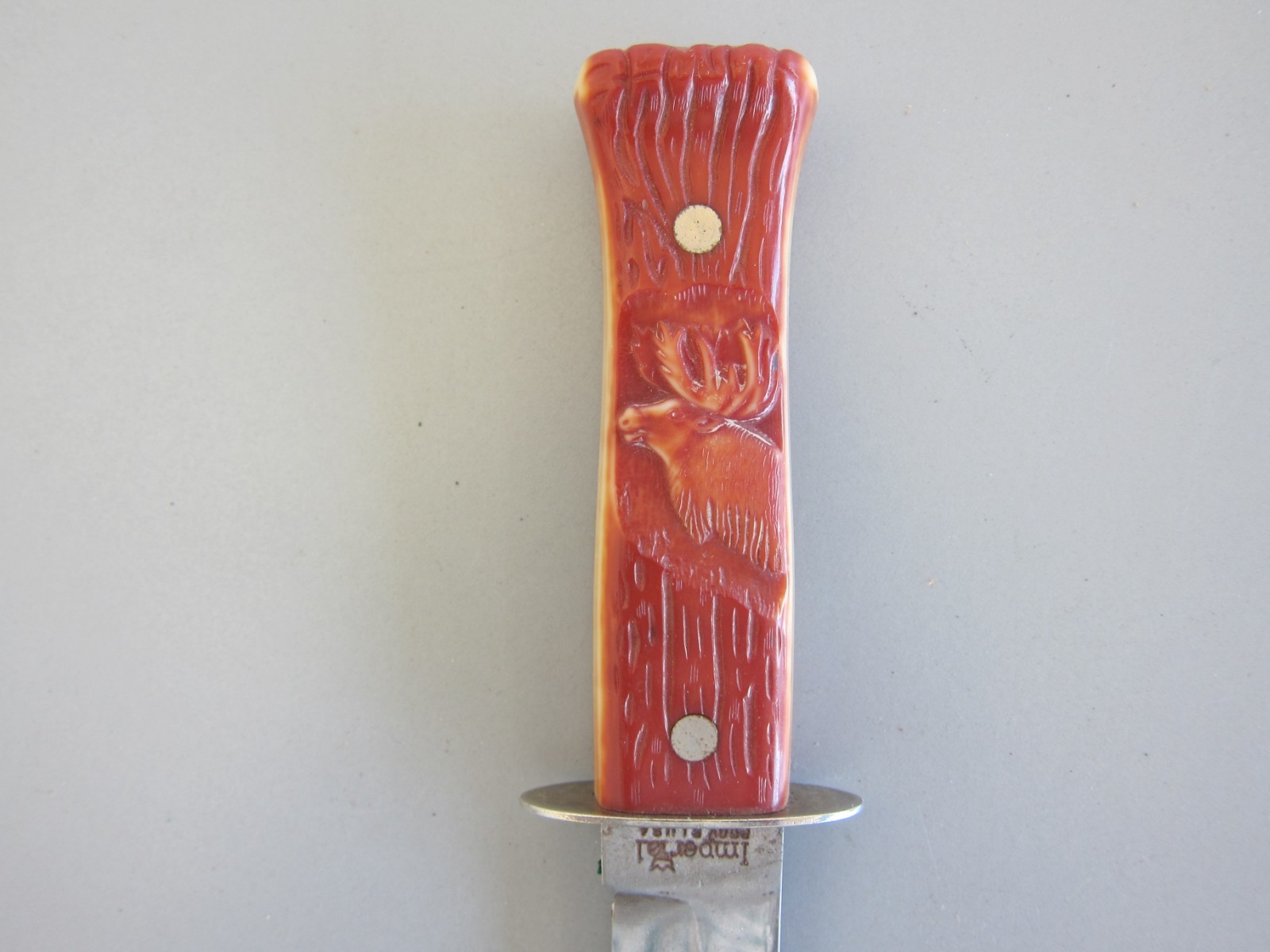 VINTAGE IMPERIAL 9″ HUNTING KNIFE, COMBINATION SHEATH, VERY NICE $8.00 SHIP!