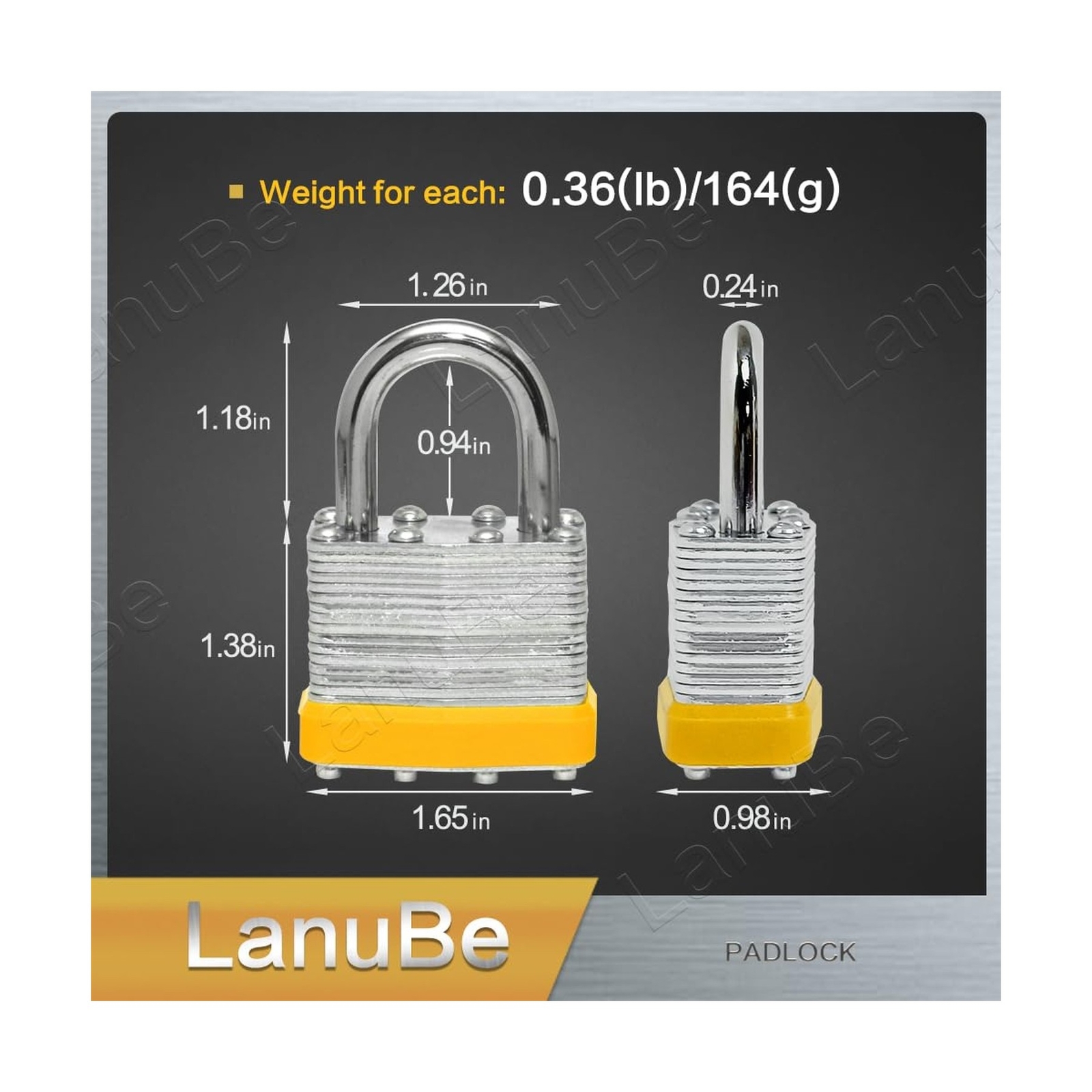 Lock Laminated keyed Padlock (1-9/16″, 40mm), keyed Alike Locks, Normal Shack…