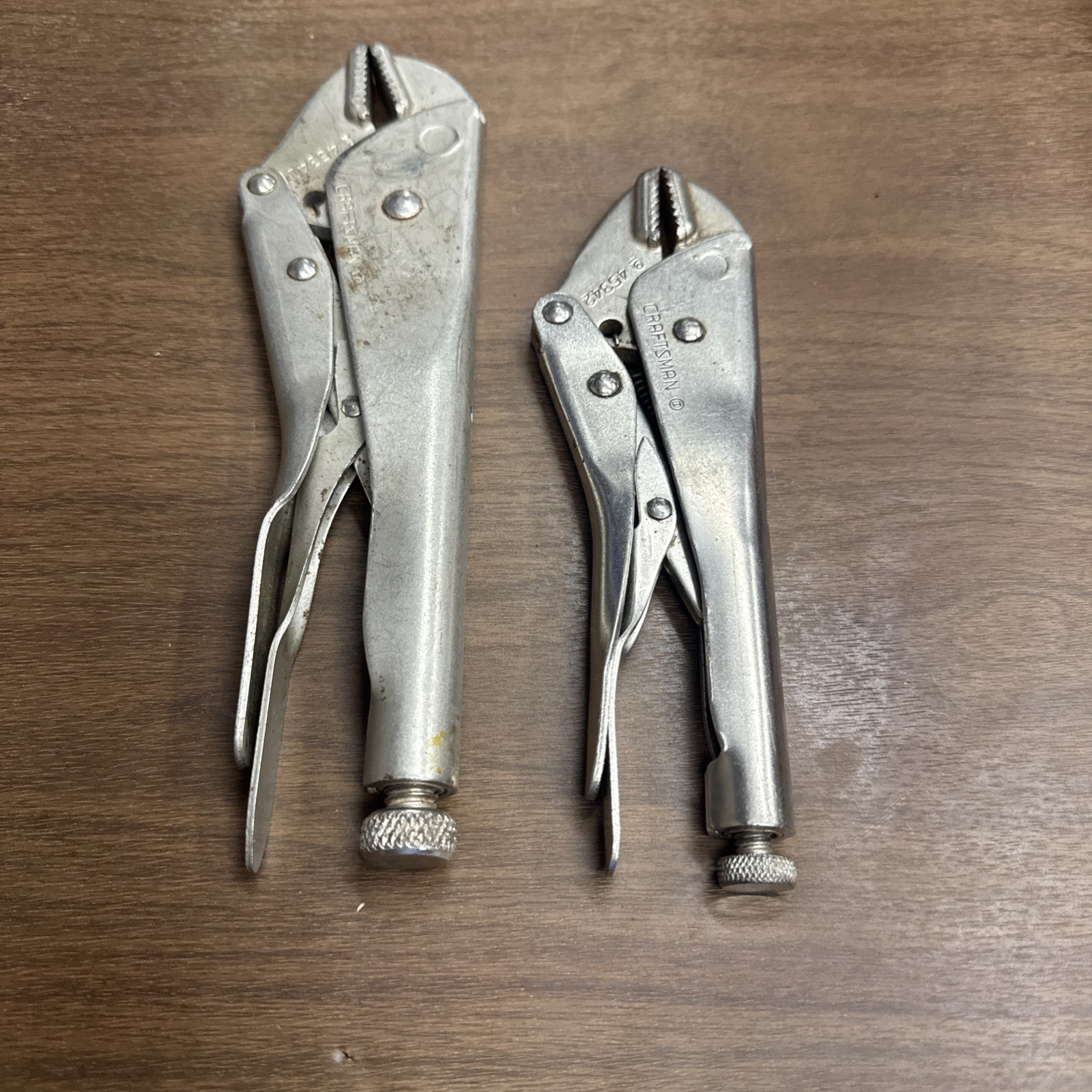 2pc USA-Made Craftsman 45341, 45342, Vise Grip Locking Pliers Set