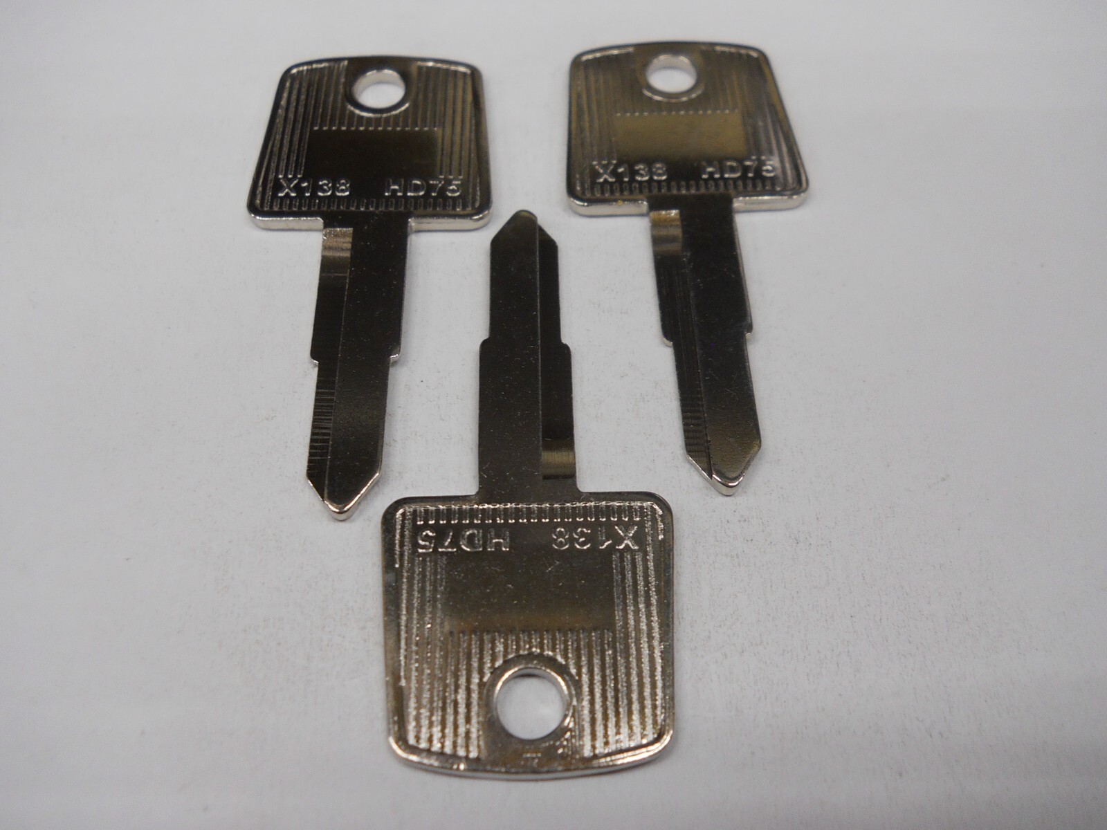 K.M. X138 Key Blank Fits Honda Motorcycle HD75 Lot of 3
