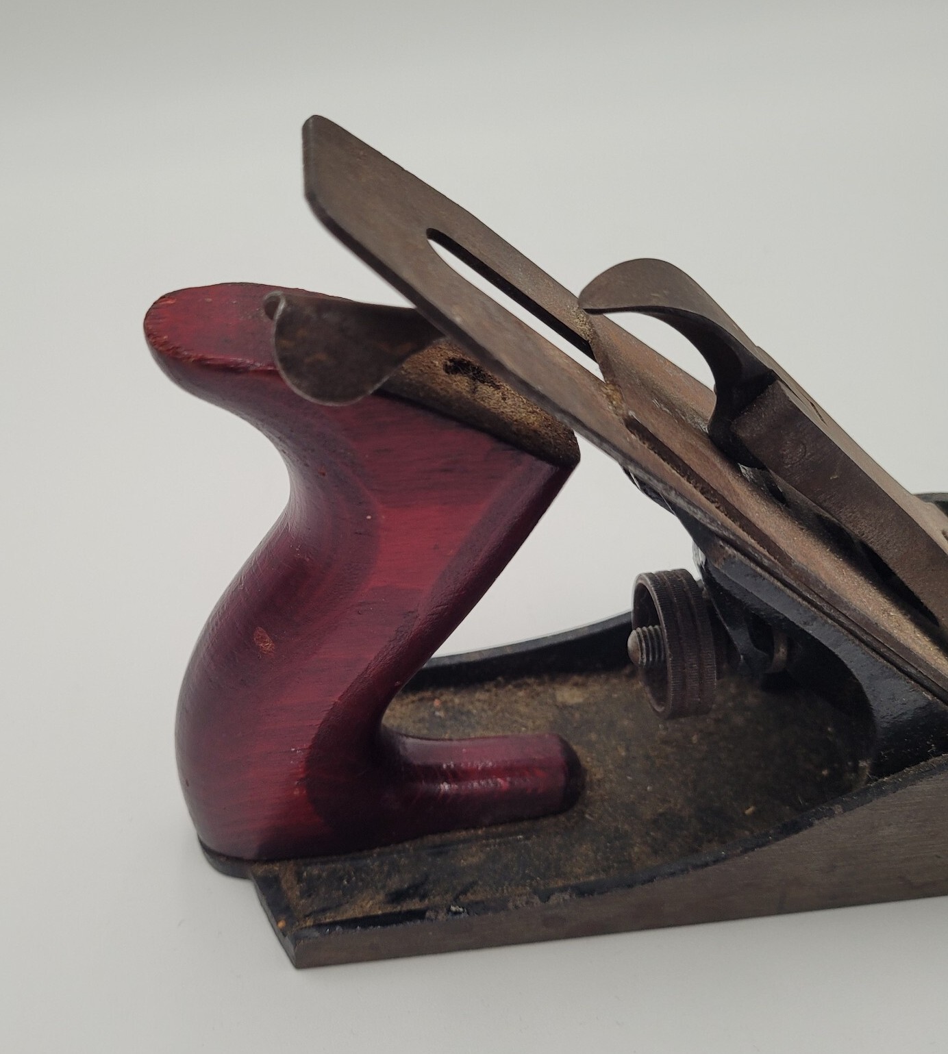 Vintage Hand Wood Plane 9″ Wooden Handle Used Condition No Visible Brand