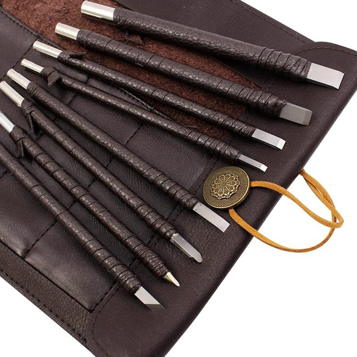 Stone Carving Tool Set Chisel Carving Tool Carving Kit 8Pcs Engraving Carve Cutt