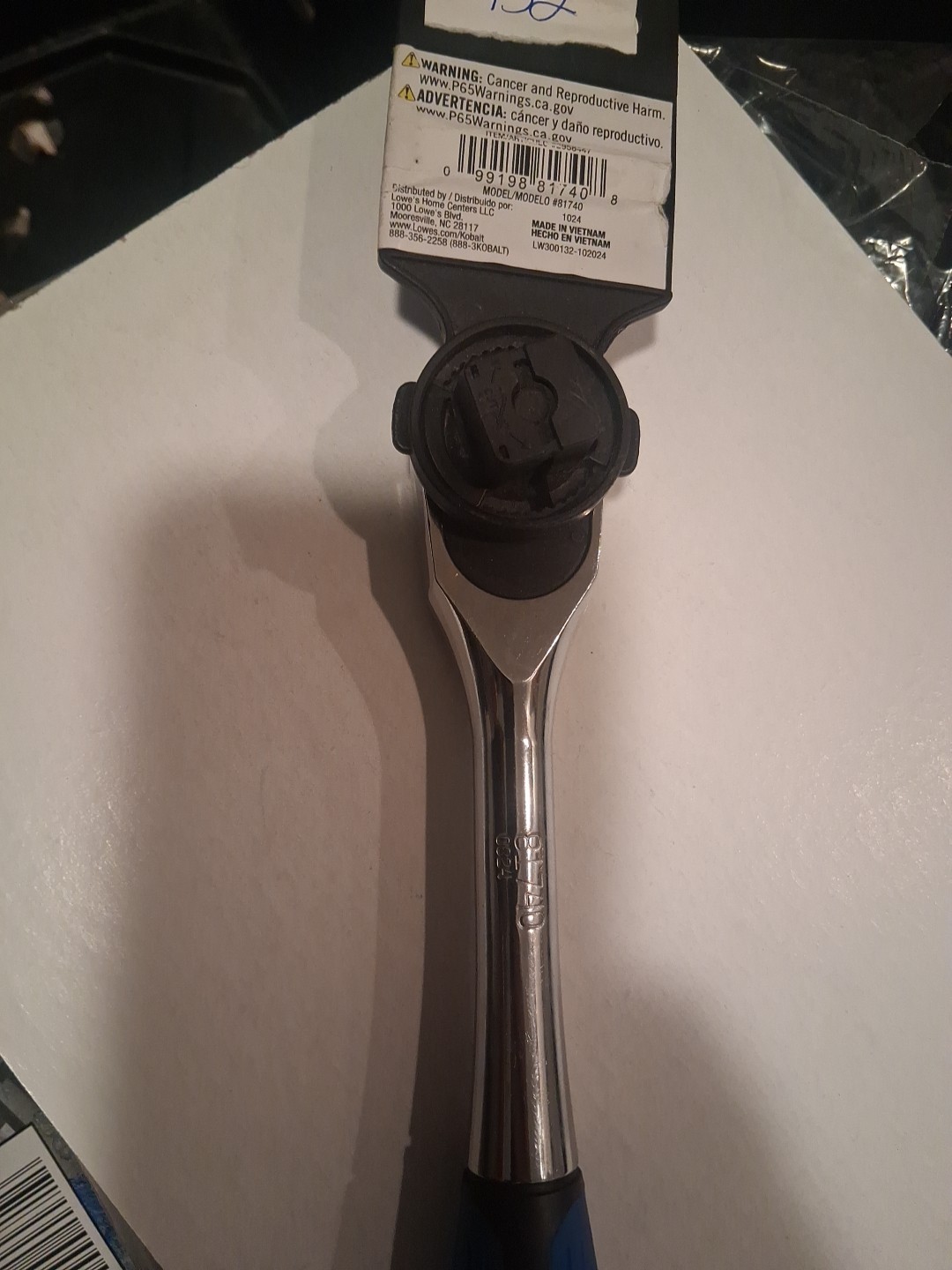 Kobalt 1/2″ Pro90 Ratchet NEW # 2958447 Ref 452