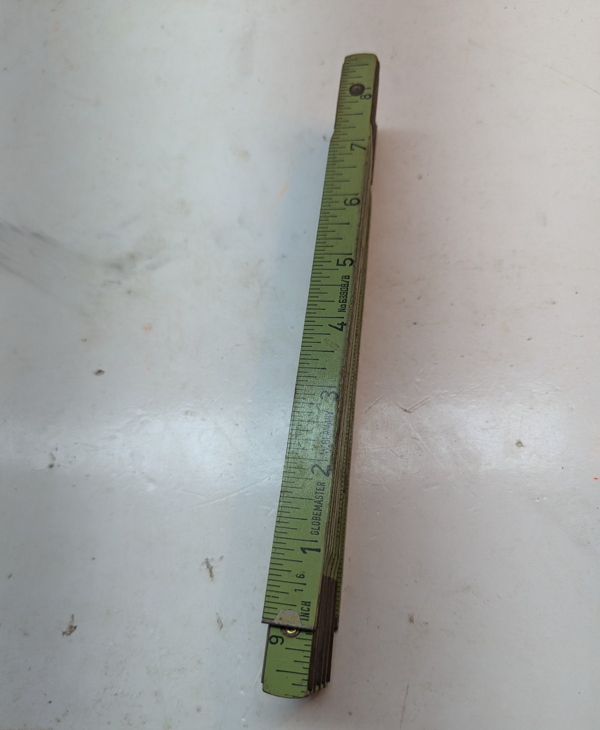 Vintage Globemaster 63908/8 West Germany Wood Ruler Slide Brass Extension 96cm
