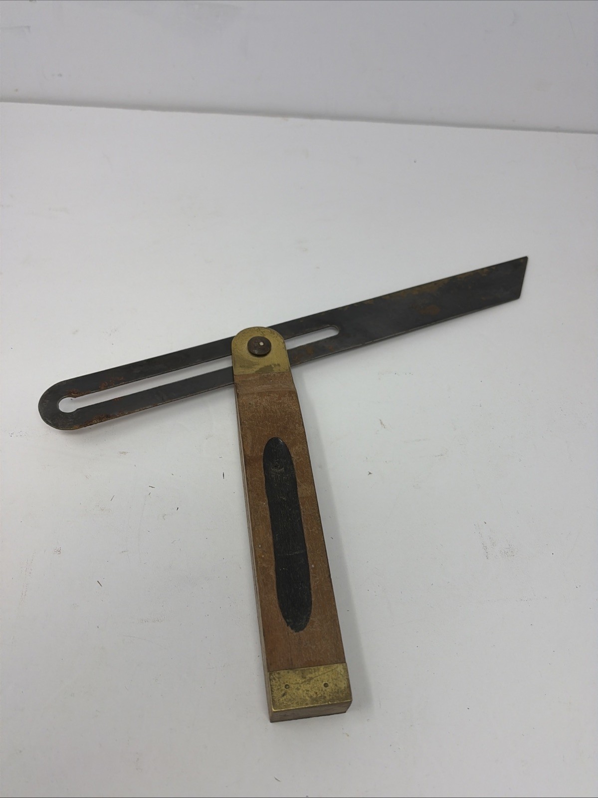 Vintage British Made Adjustable Square – No. 650 12” – Wood Handle