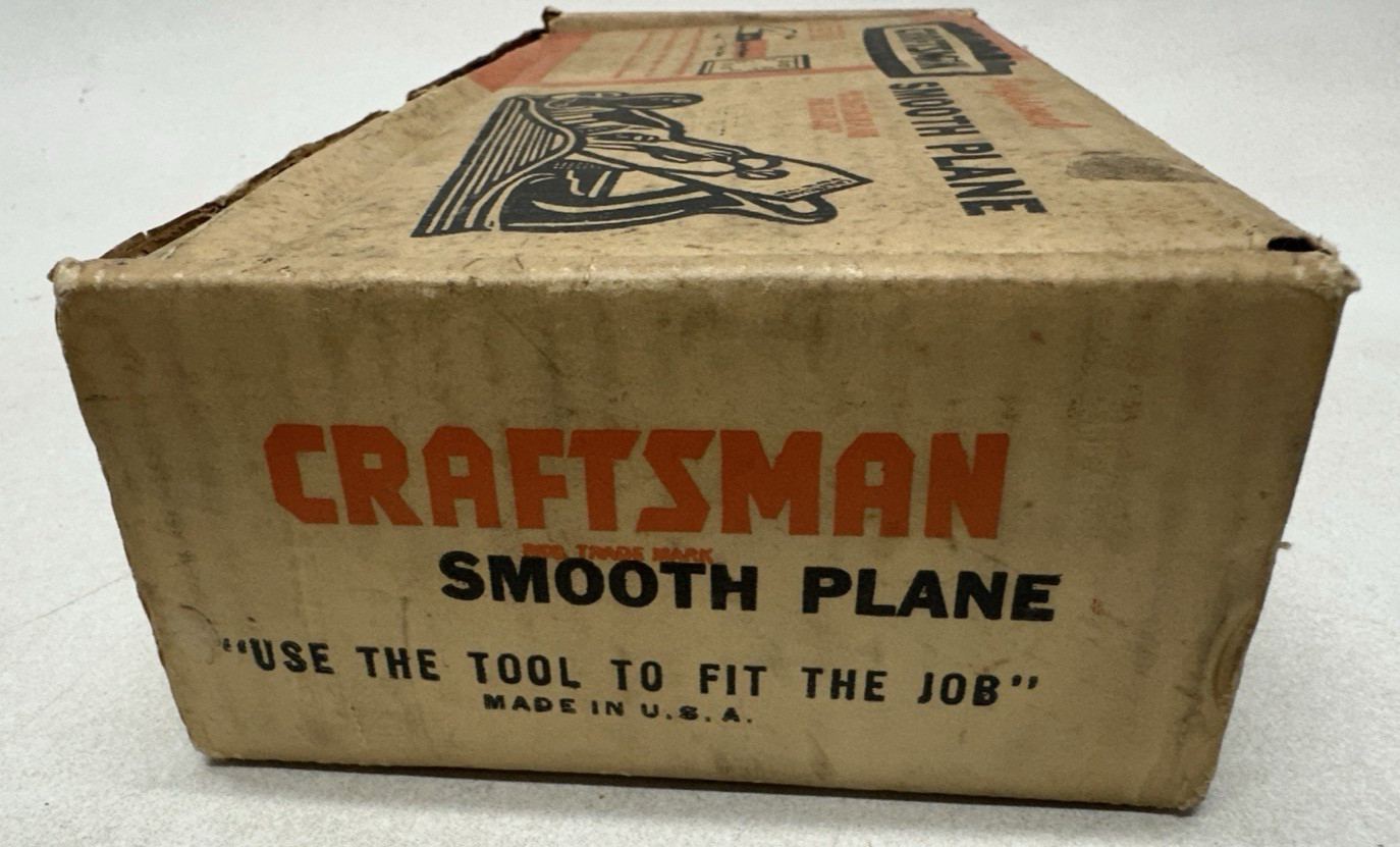 Craftsman 619-37421 Smooth Bottom Hand Plane Box and Manual Sargent Made USA