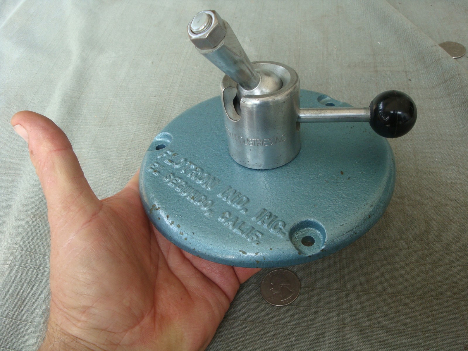 Flotron Cast Iron Vise Clamp Base Gimbal Mount Powr-Arm