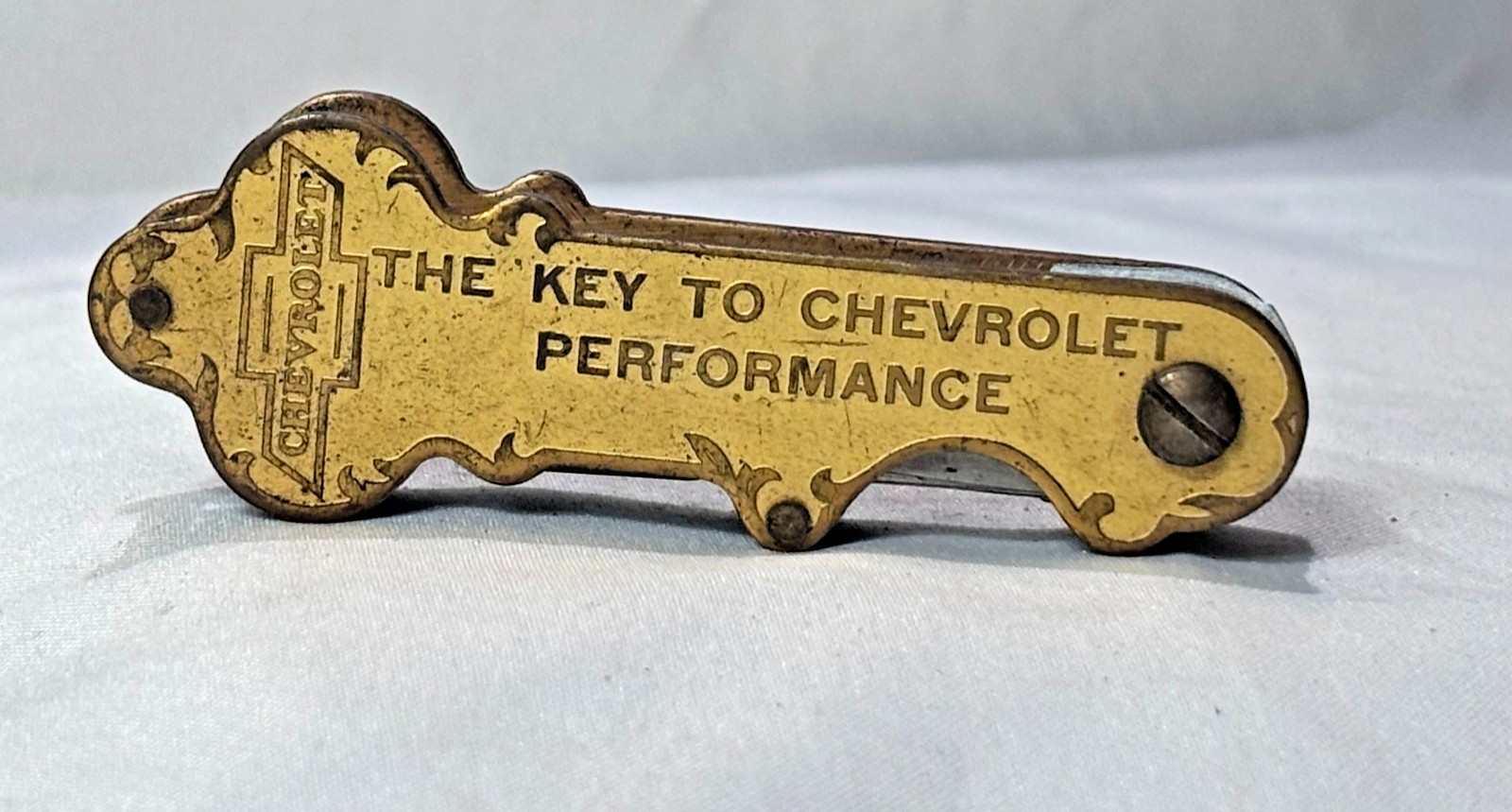 Vtg Chevrolet Kent Moore Co Feeler Gauge The Key to Chevrolet Performance