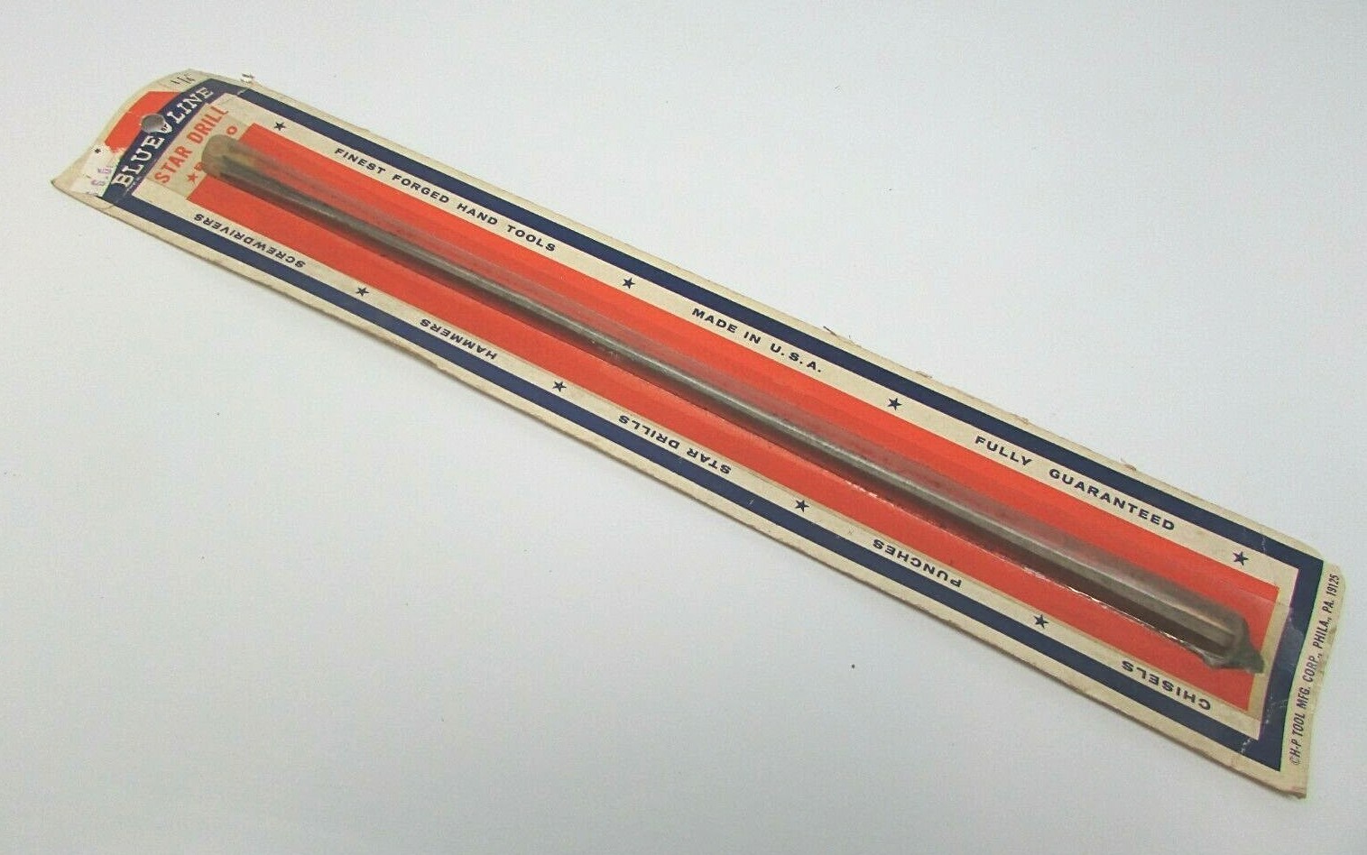 Vintage Rare Blue Line 1/4″ Star Drill Bit 12″ Long B2300 NOS New