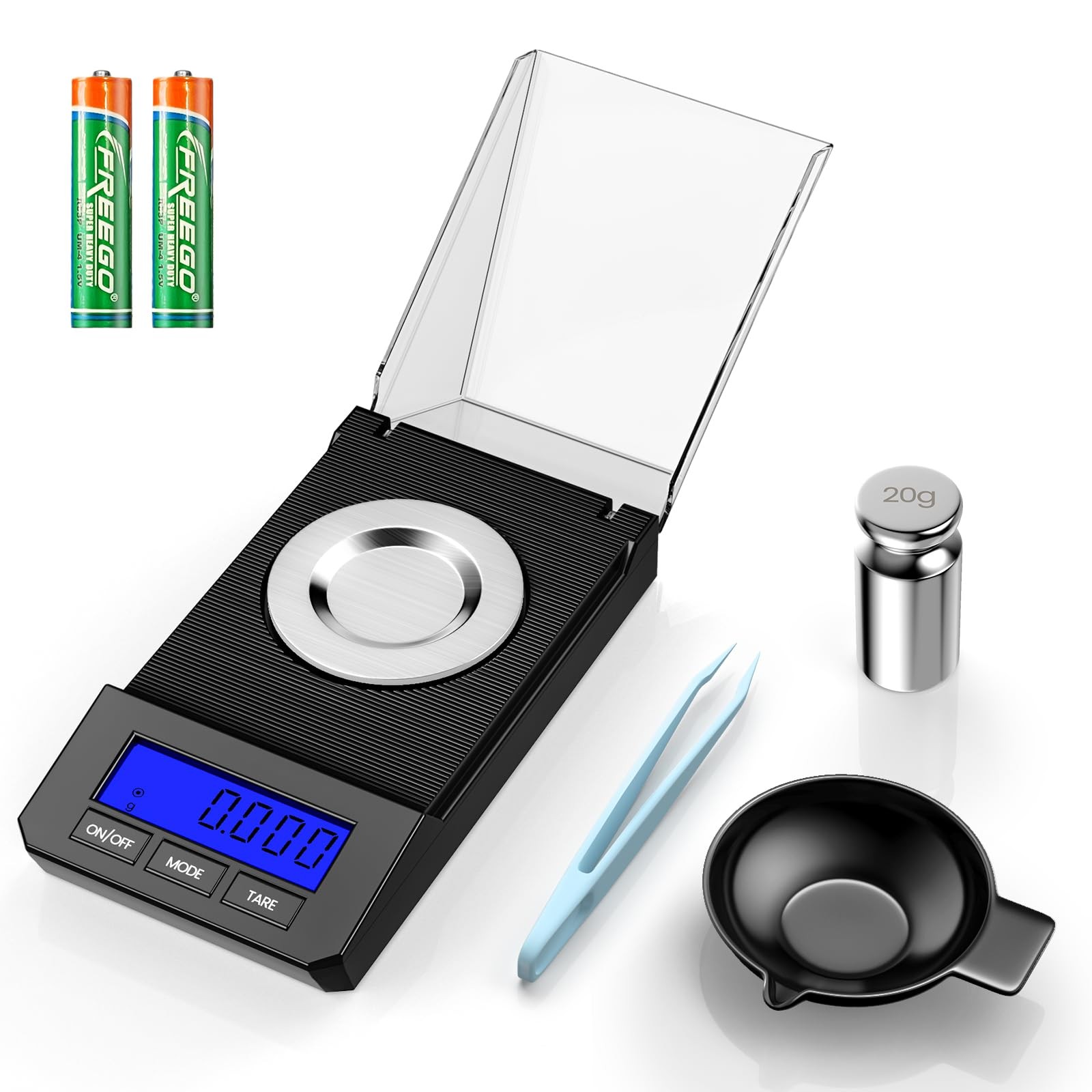 Milligram Scale 50g/0.001g High Precision Mg Scale, Portable Jewelry Scale .001