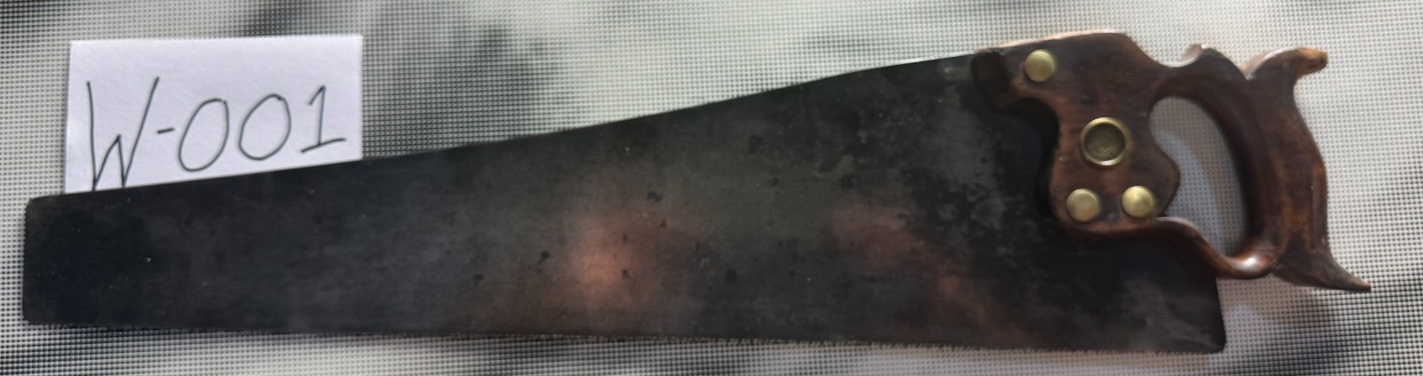 Disston D-8 20″ hand saw 11 tpi patent date on handle 1870 to 1880s – W001