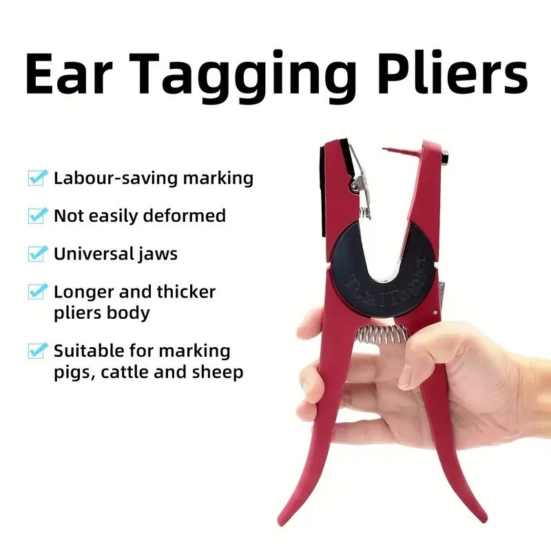 Livestock Ear Tag Pliers Animal Tag Applicator Tool for Cattle.