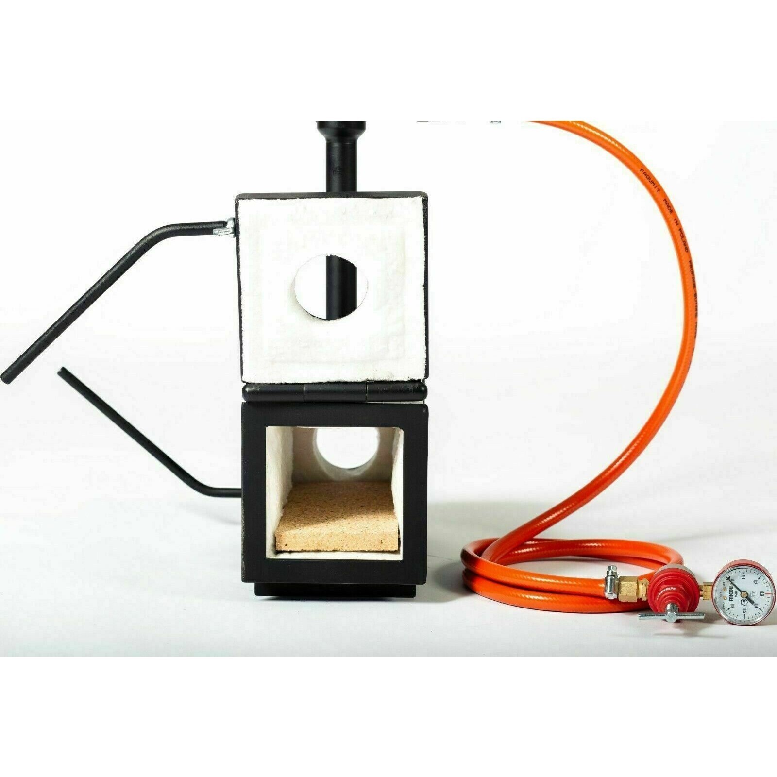 DEVIL-FORGE DFPROF1+2D Gas Propane Forge Farrier Kiln Furnace Burner +Tongs USA