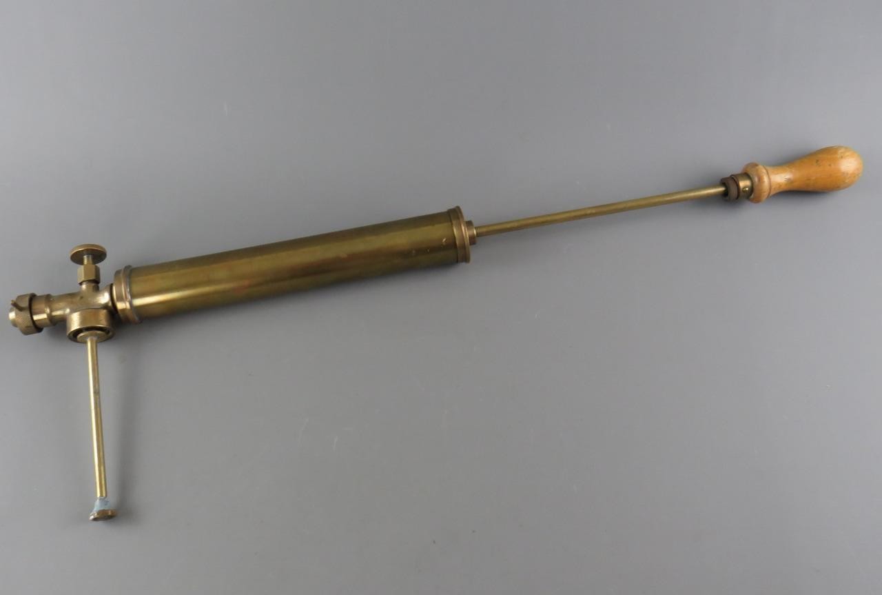 Vintage Solid Brass Dual Action Hand Pump Garden Plant Adjustable Sprayer Mister