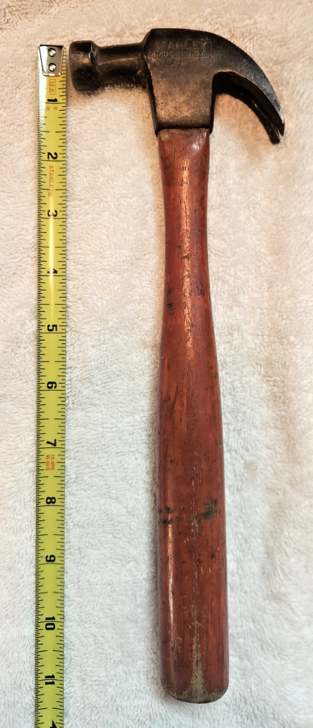 Vintage Stanley USA 8 Oz Curved Claw Hammer With Original Handle Nice