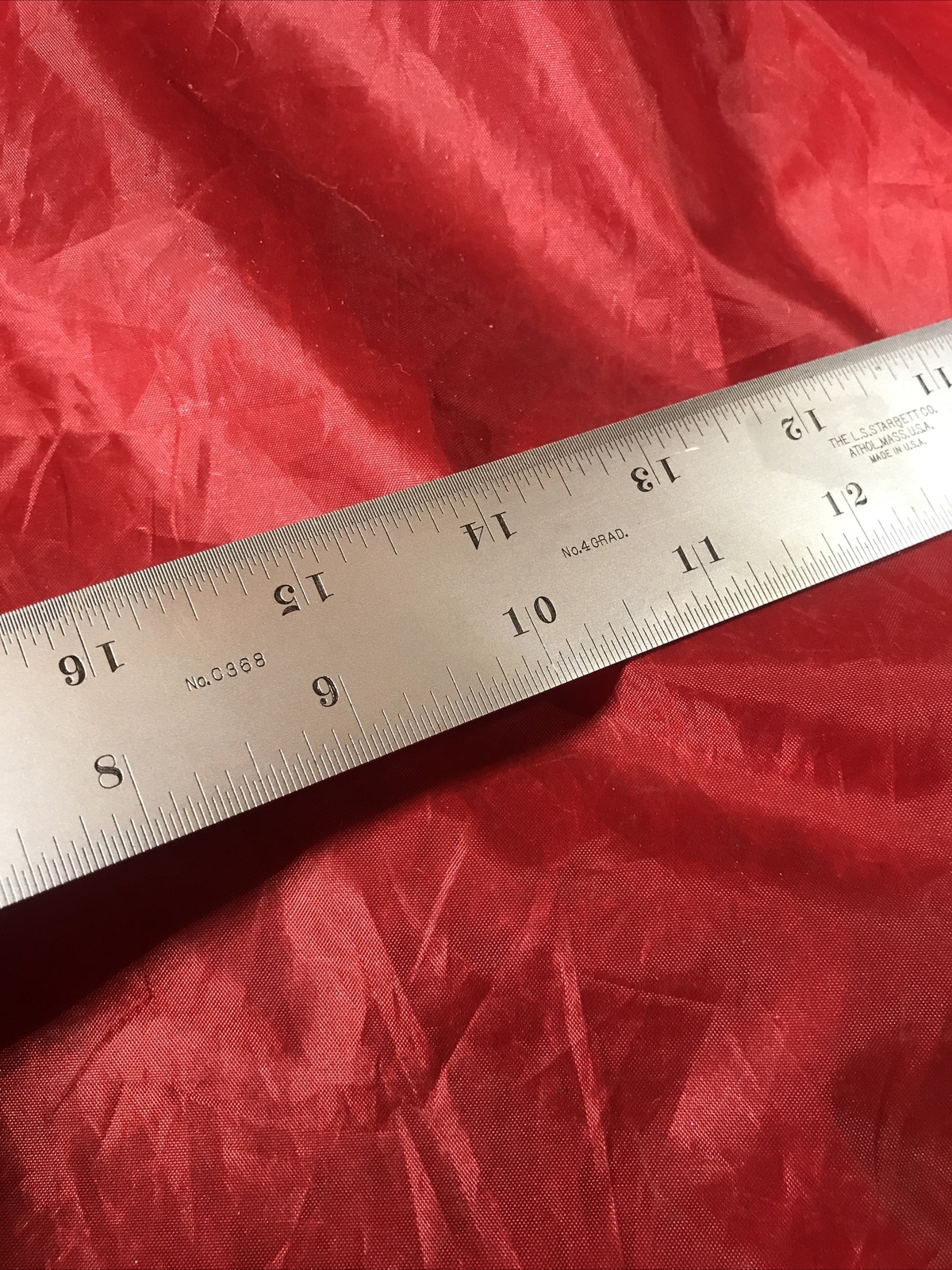 Starrett No C368 No 4 Grad Tempered Shrink 5-16” To Ft 24” Shrink Ruler