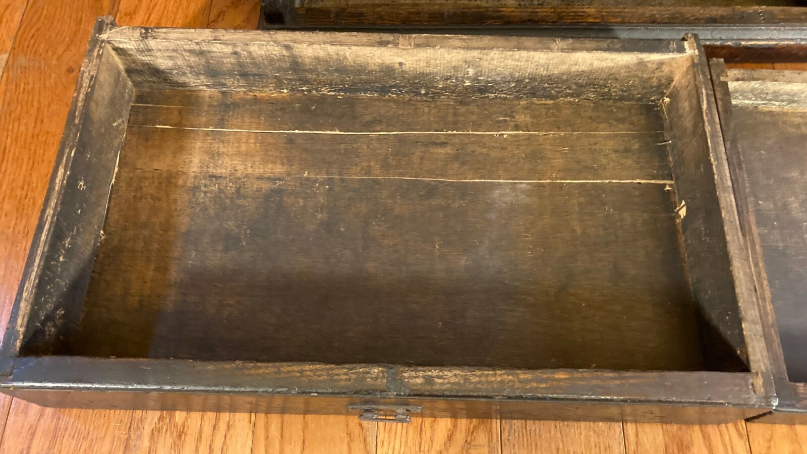 Rare Antique Machinists Wood Oak Tool Box Chest Cabinet Drawers 1800s Shaw Tag