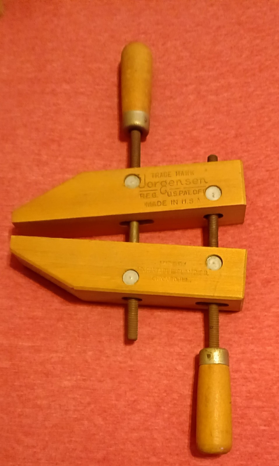 Vintage Jorgensen Adjustable 8″ Wood Clamp Nice! Made in the USA.