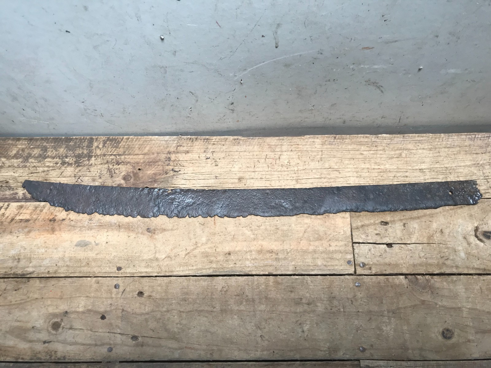 19th Century Hand-Forged Brush Knife or Cane Machete Blade North Florida