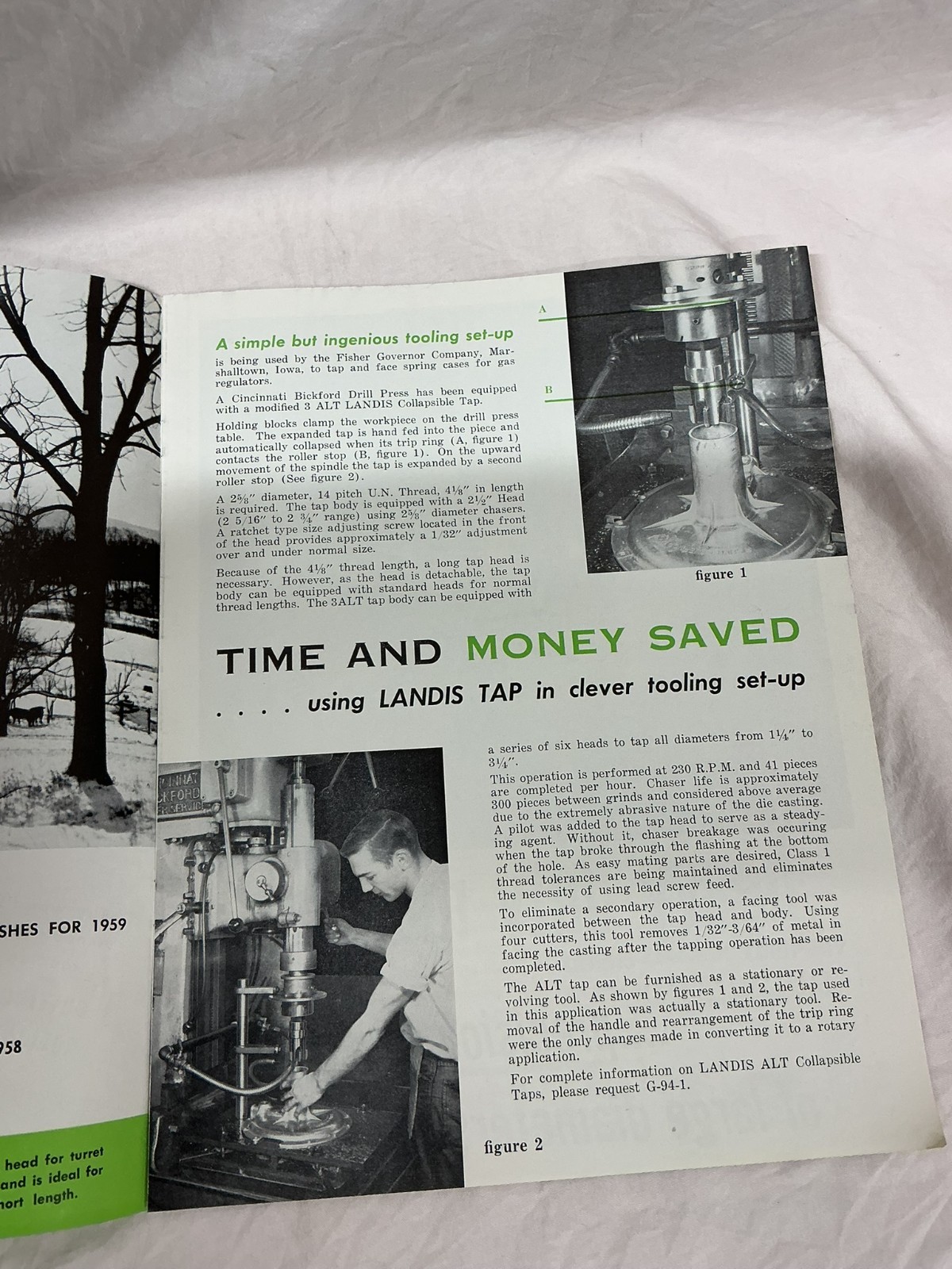 December 1958 Landis Machine Company Thread Tips Bulletin Brochure Pamphlet