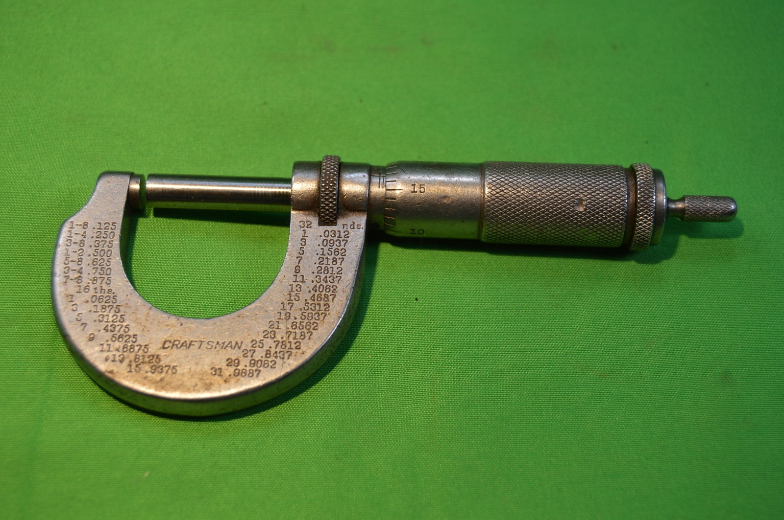 Vintage Sears Craftsman 0-1” Micrometer 32nds / 64ths Made in USA,Y