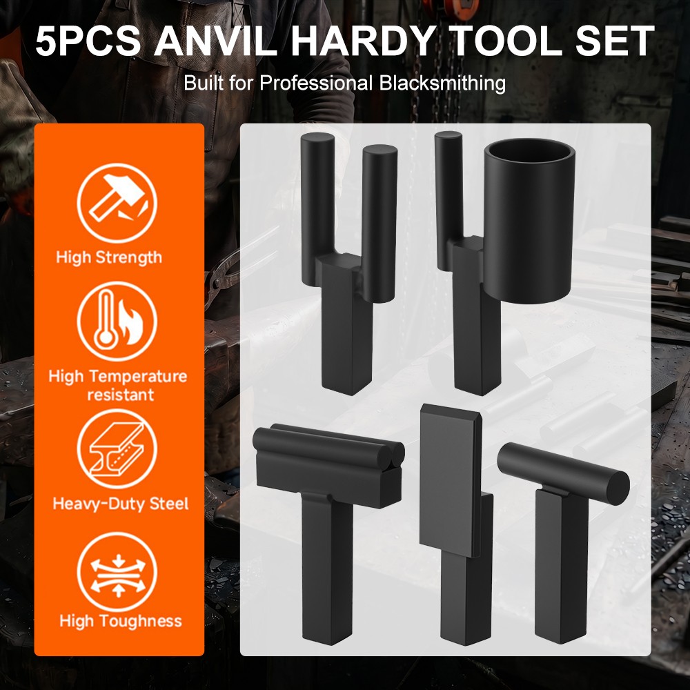 1 inch Blacksmith Anvil Hardy Hole Tools Set for Blacksmithing Forging Tool…