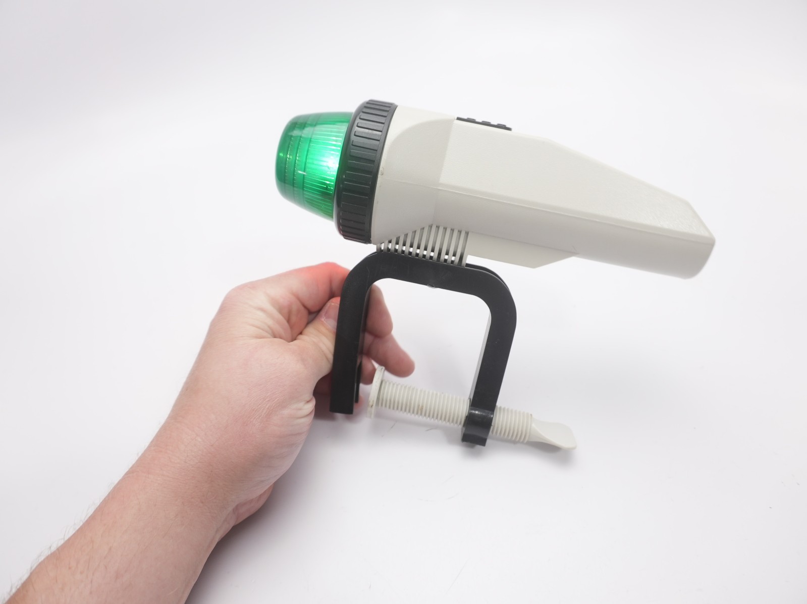 Vintage Plastic Clamp On Marine Boat Light Flashlight Red Green