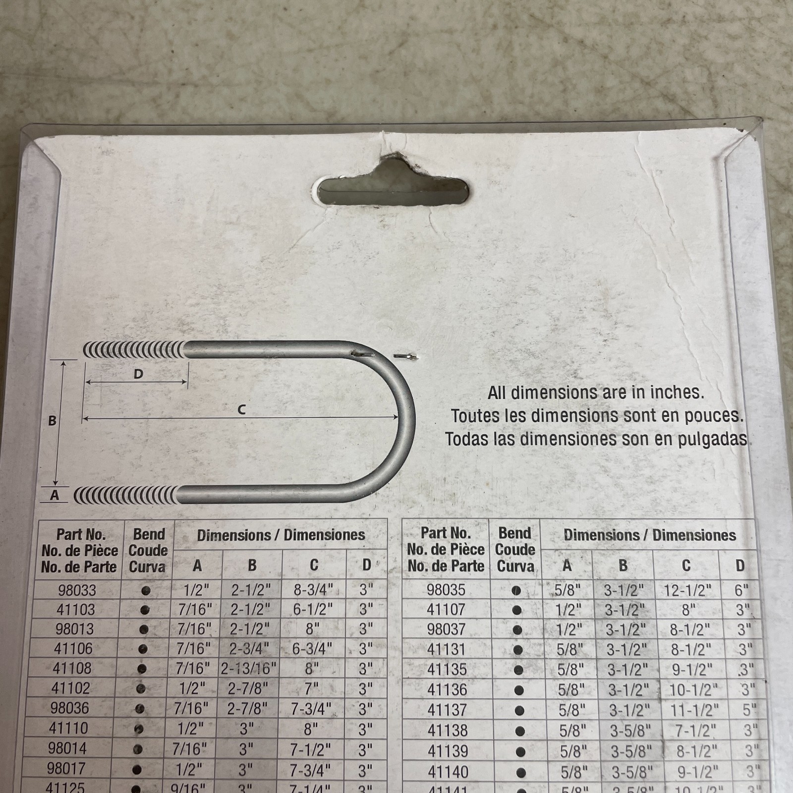 Carquest 41106 U-Bolt Kit Round Threaded Suspension Clamp