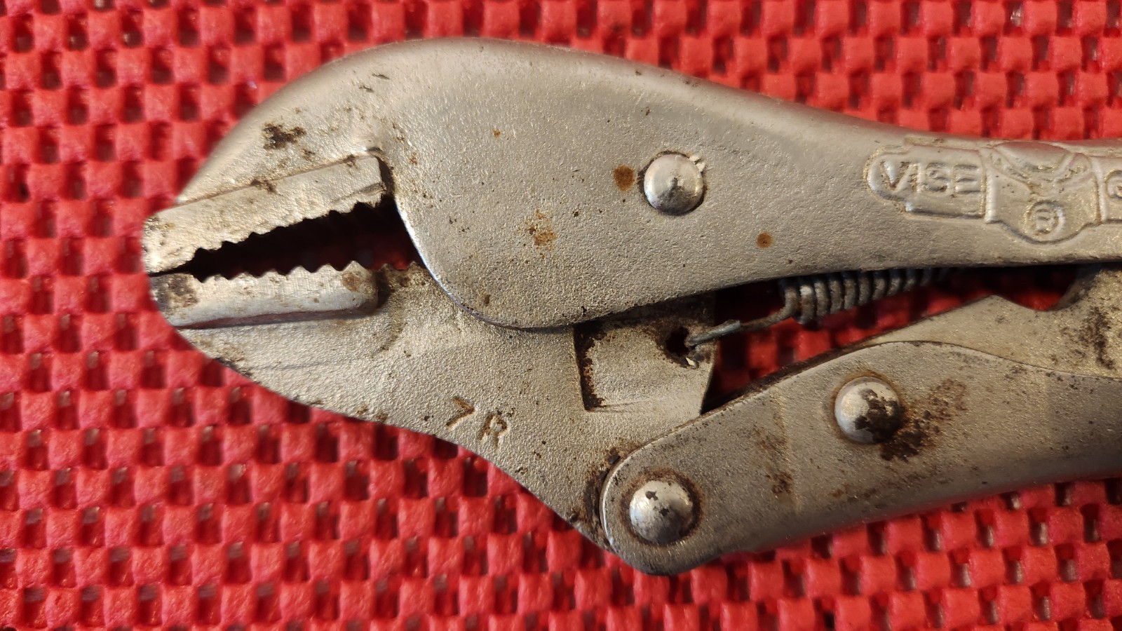 VINTAGE VISE GRIP 7R LOCKING PLIERS, PETERSEN MFG. CO., DEWITT NEBR.