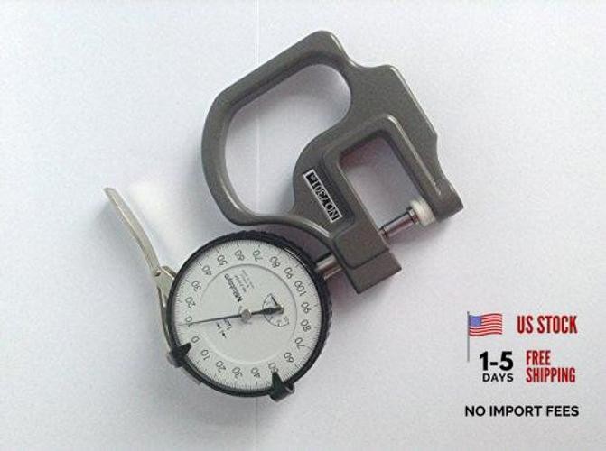 7301 Dial Thickness Gage, Flat Anvil, Standard Type, 0-10mm Range, 0.01mm