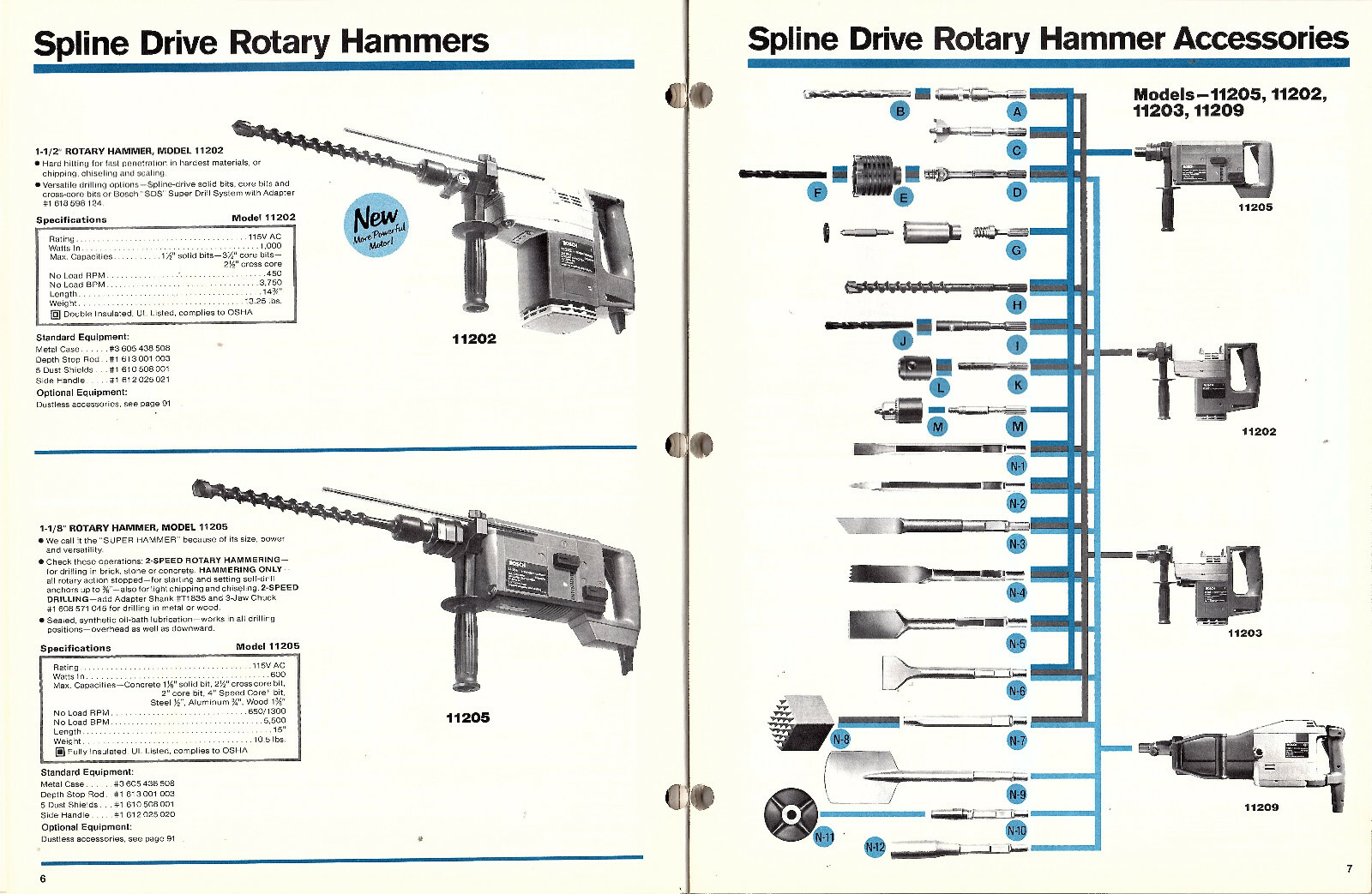 Power Tools Vintage 1985 Catalog Robert Bosch Corp Sanders Routers Drills Saws