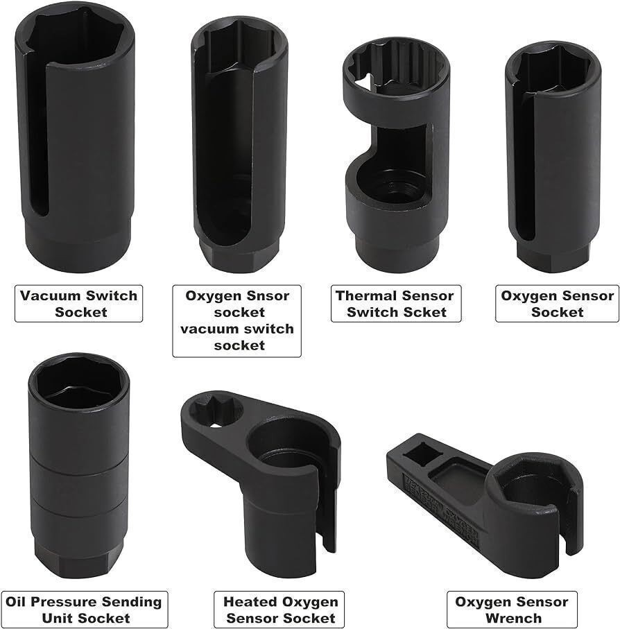 7Pcs Oxygen Sensor & Oil Pressure Sending Unit Master Sensor Socket Tool KY