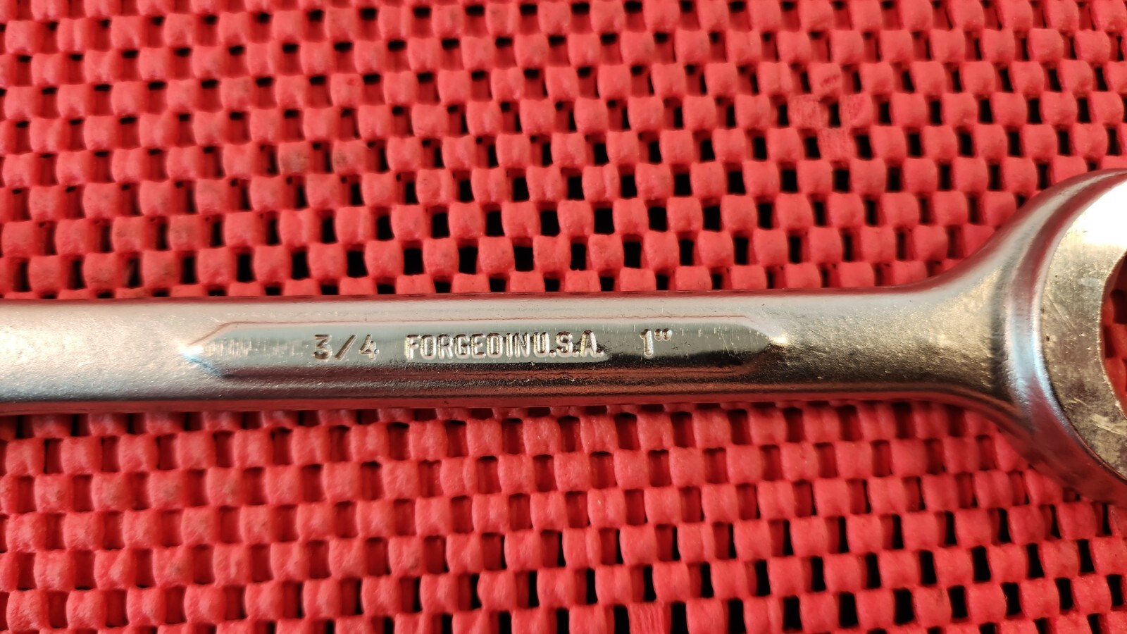 MADE IN THE U.S.A. DURO CHROME FLARE WRENCH #371, 3/4″ & 1″, EXCELLENT COND. USA