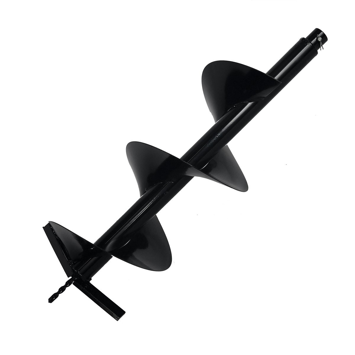 XtremepowerUS 10″ Replacement Earth Auger Bit, 3/4″ Round Shaft, Black