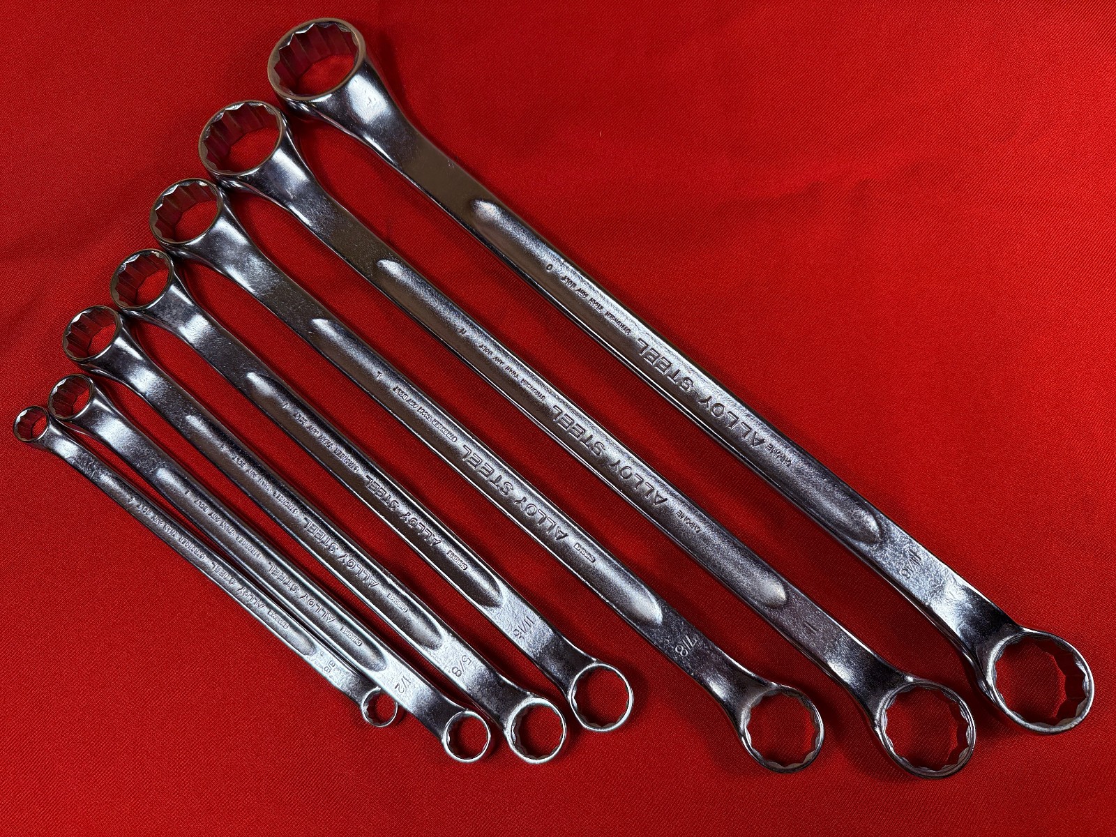 NOS 7 pc Vintage Stahlwille SAE Box End Wrench Set 23 Corona Series 3/8 to1-1/4″