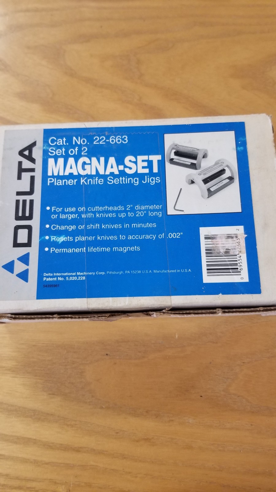 Delta 22-663 Planer Pal Magna Set Of 2 Magnetic Planer Knife Setting Jigs USA