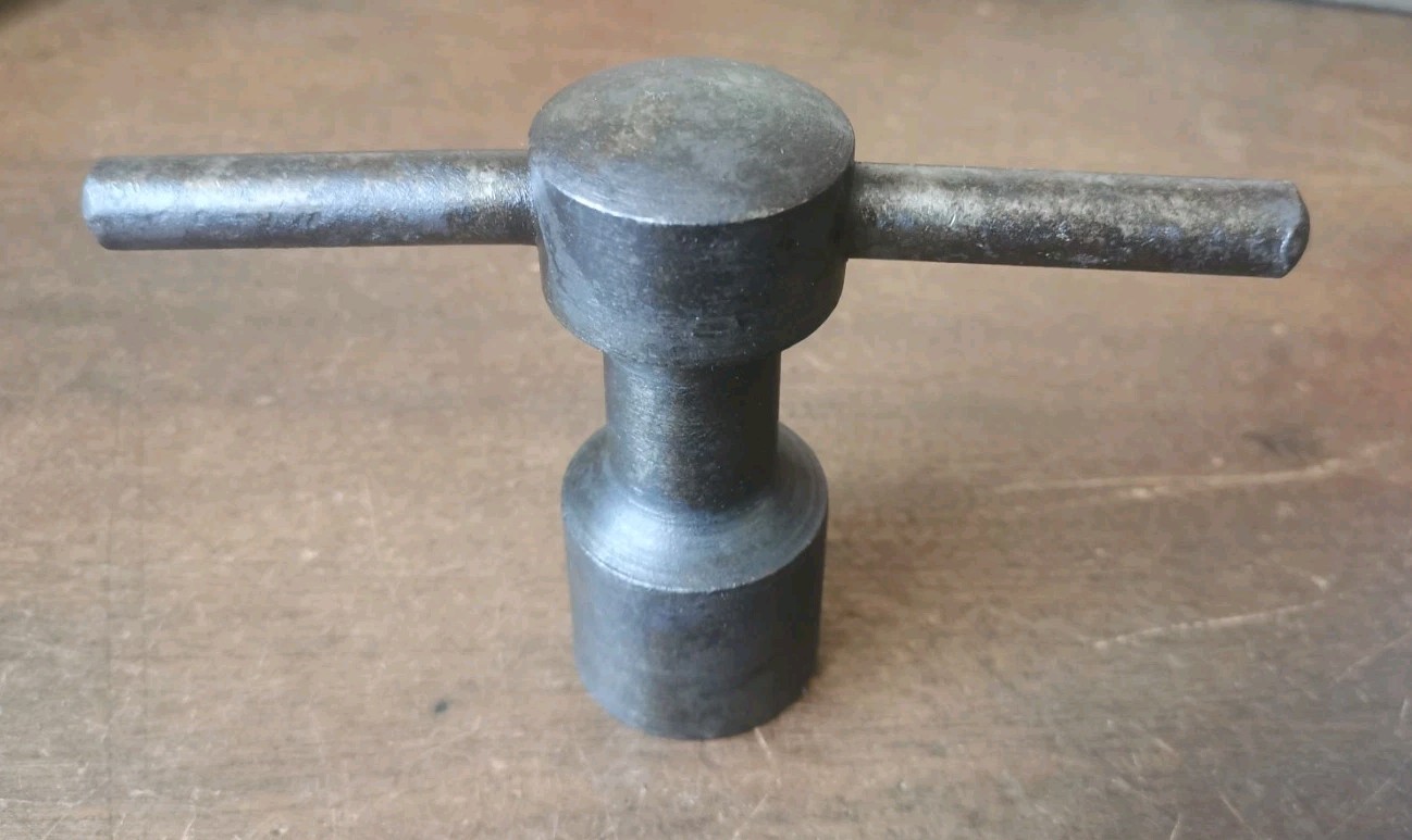 Vintage box spanner 1″ 3/16AF, (30MM), with fixed tommy bar, no makers name.